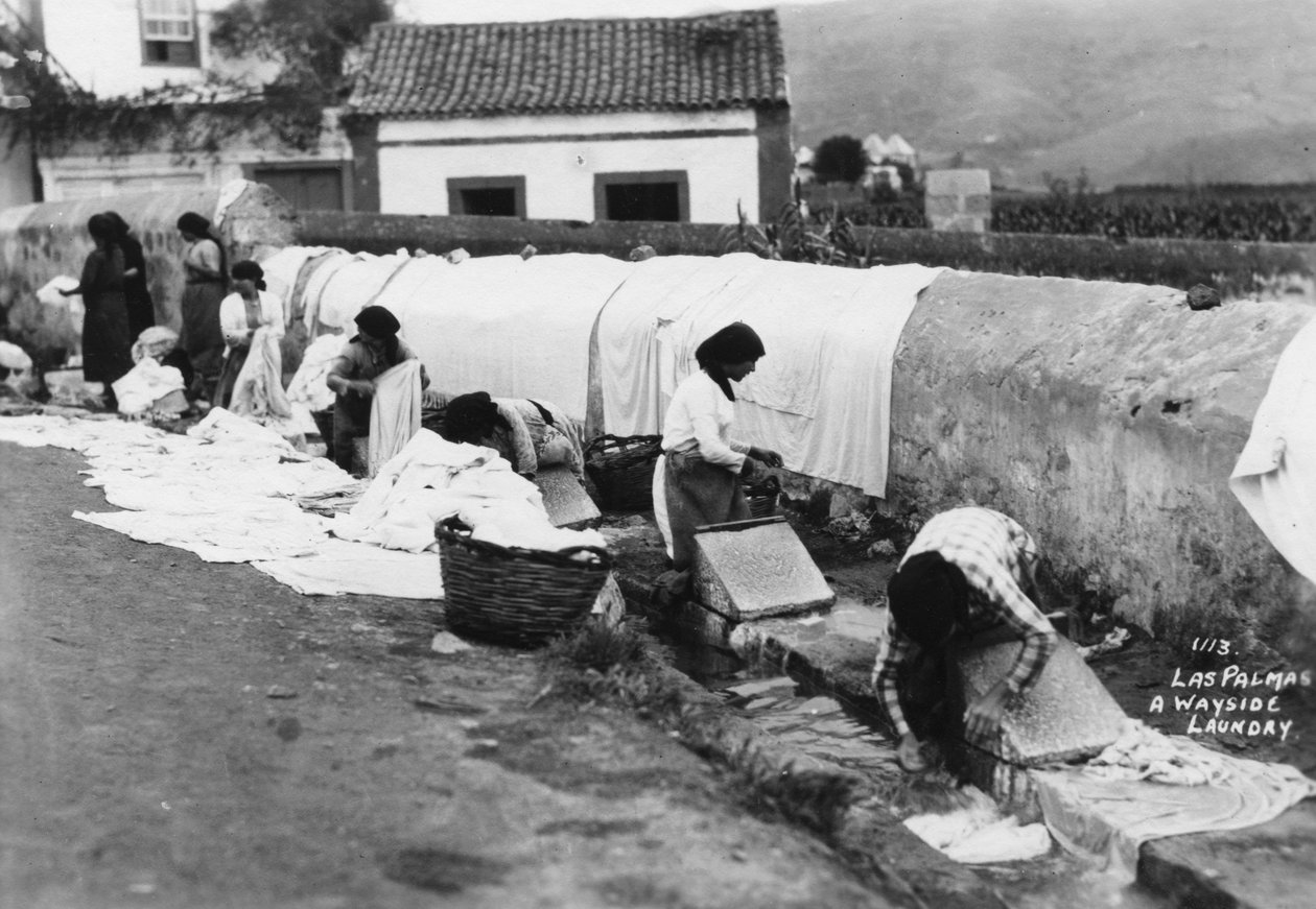 Yol kenarındaki bir çamaşırhane, Las Palmas, Gran Canaria, Kanarya Adaları, İspanya, 20. yüzyıl by Unbekannt