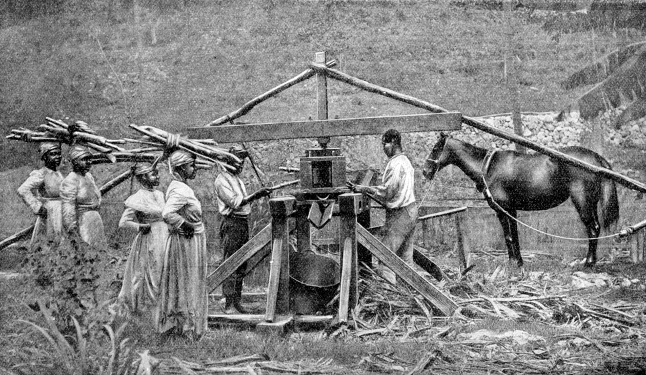 Ahşap, beygir gücüyle çalışan şeker kamışı kırma değirmeni, Batı Hint Adaları, 1922 by Unbekannt