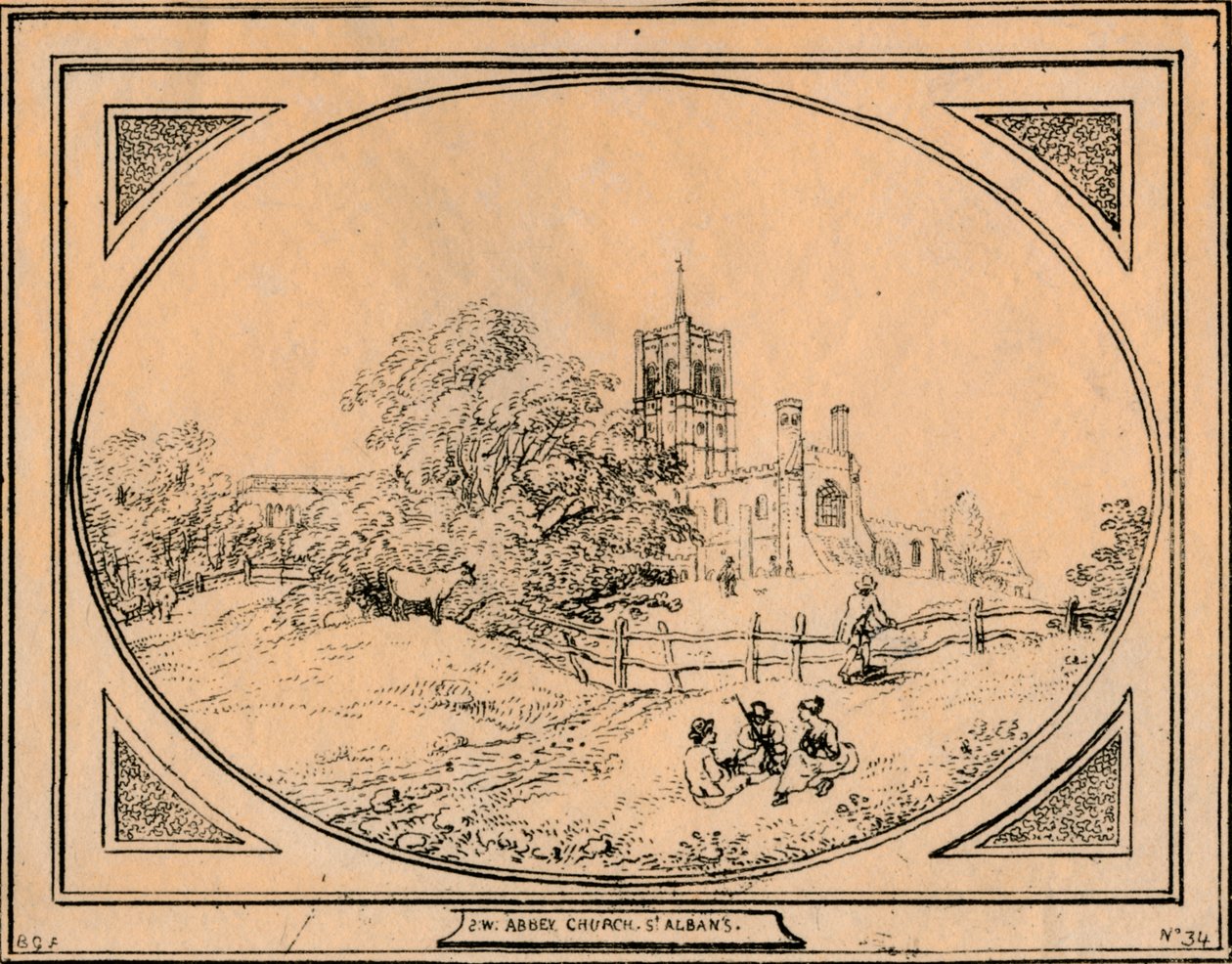 Abbey Kilisesi, St. Albans, 1782 by Unbekannt