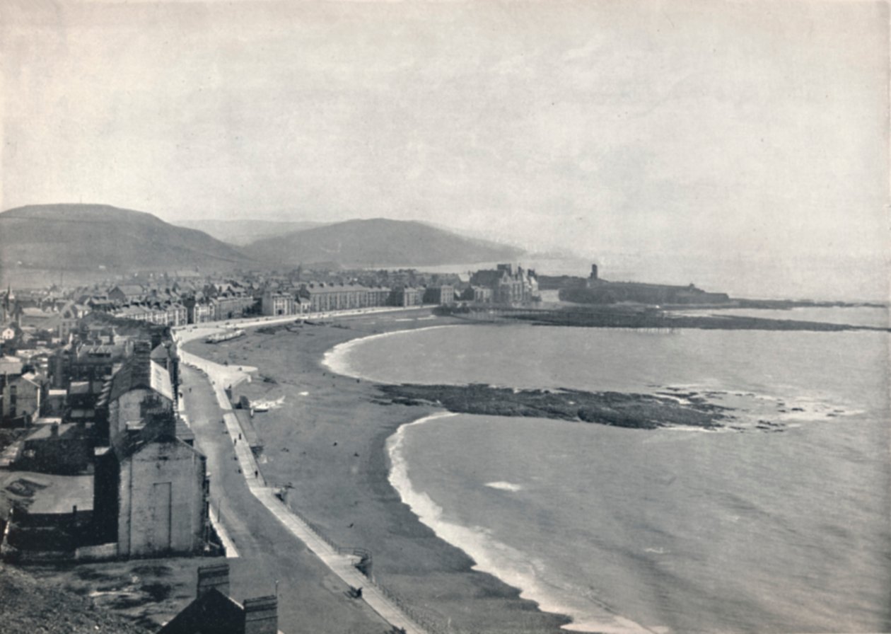 Aberystwyth - Körfez Manzarası, Kaleyi ve Üniversite Kolejini Gösteriyor, 1895 by Unbekannt