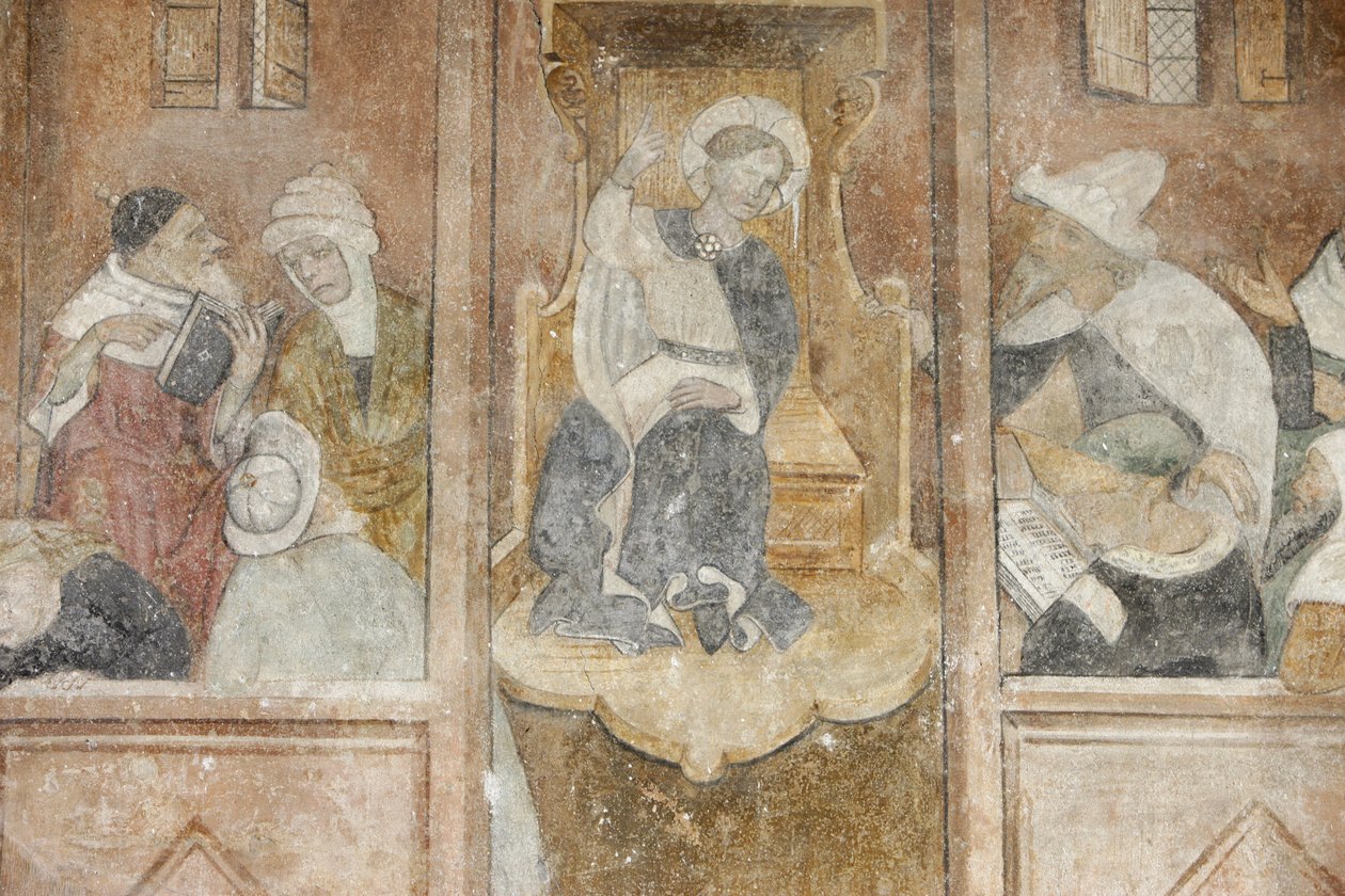 Abondance manastır kilise fresk: hahamlar ile İsa, Abondance, Fransa by Unbekannt