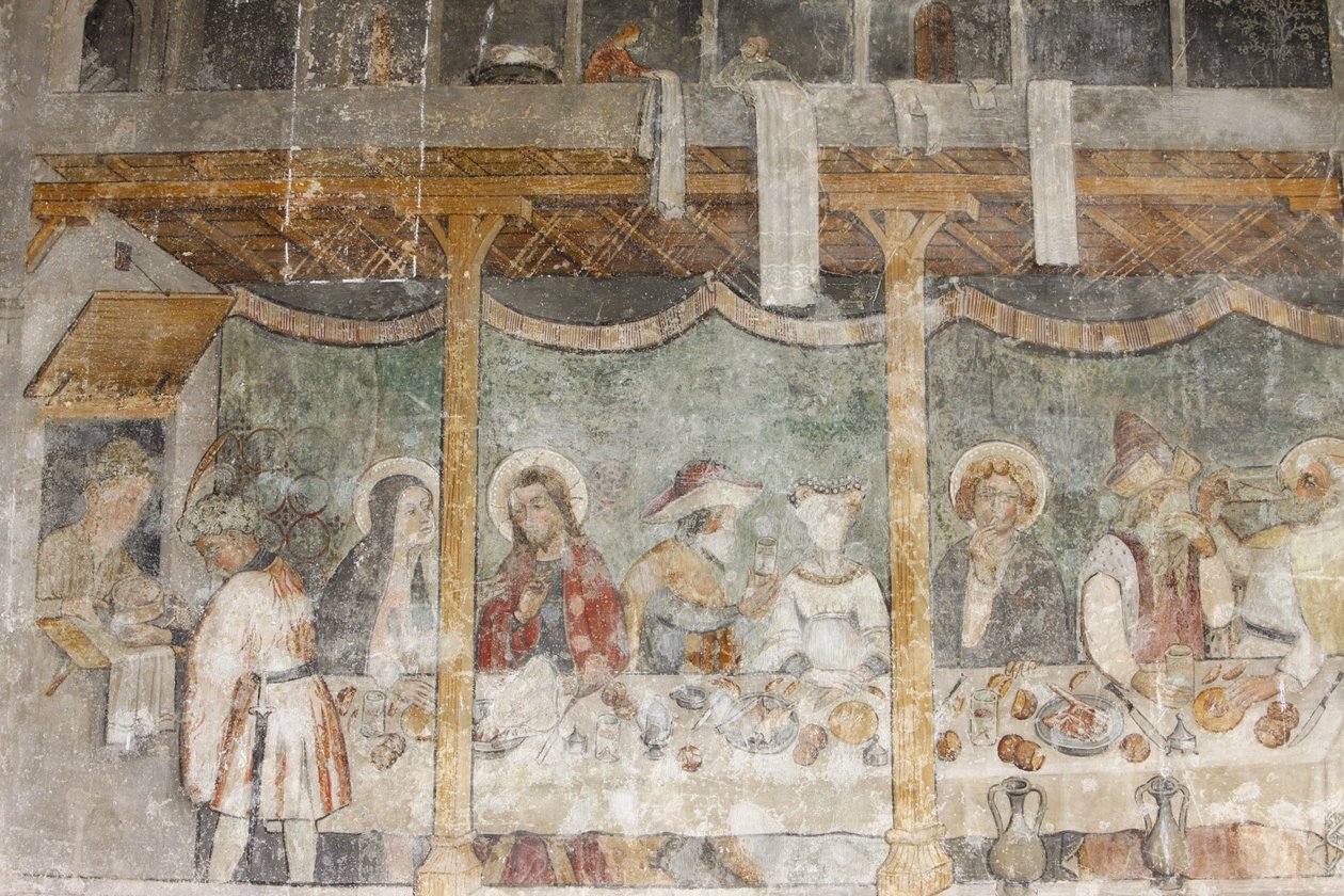 Abondance manastır kilise freski: Cana, Abondance, Fransa