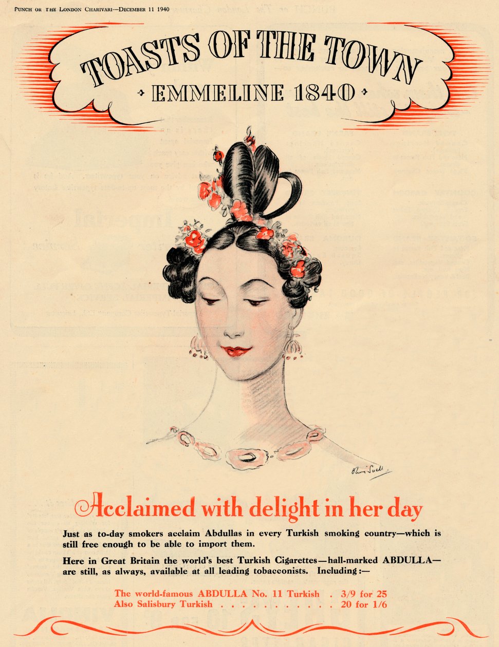 Gününde zevkle alkışlanan, Kasabanın Tostları - Emmeline 1840, 1940 by Unbekannt