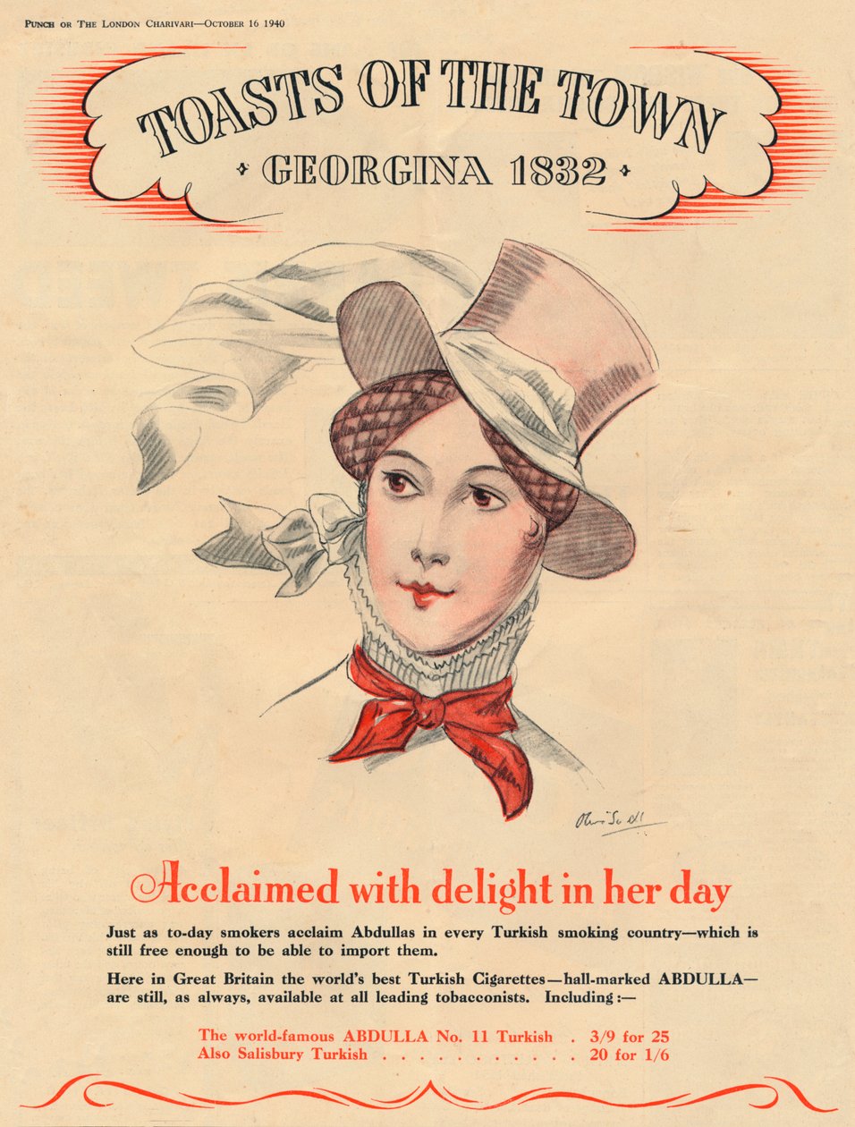 Gününde zevkle alkışlanan, Kasabanın Tostları - Georgina 1832, 1940 by Unbekannt