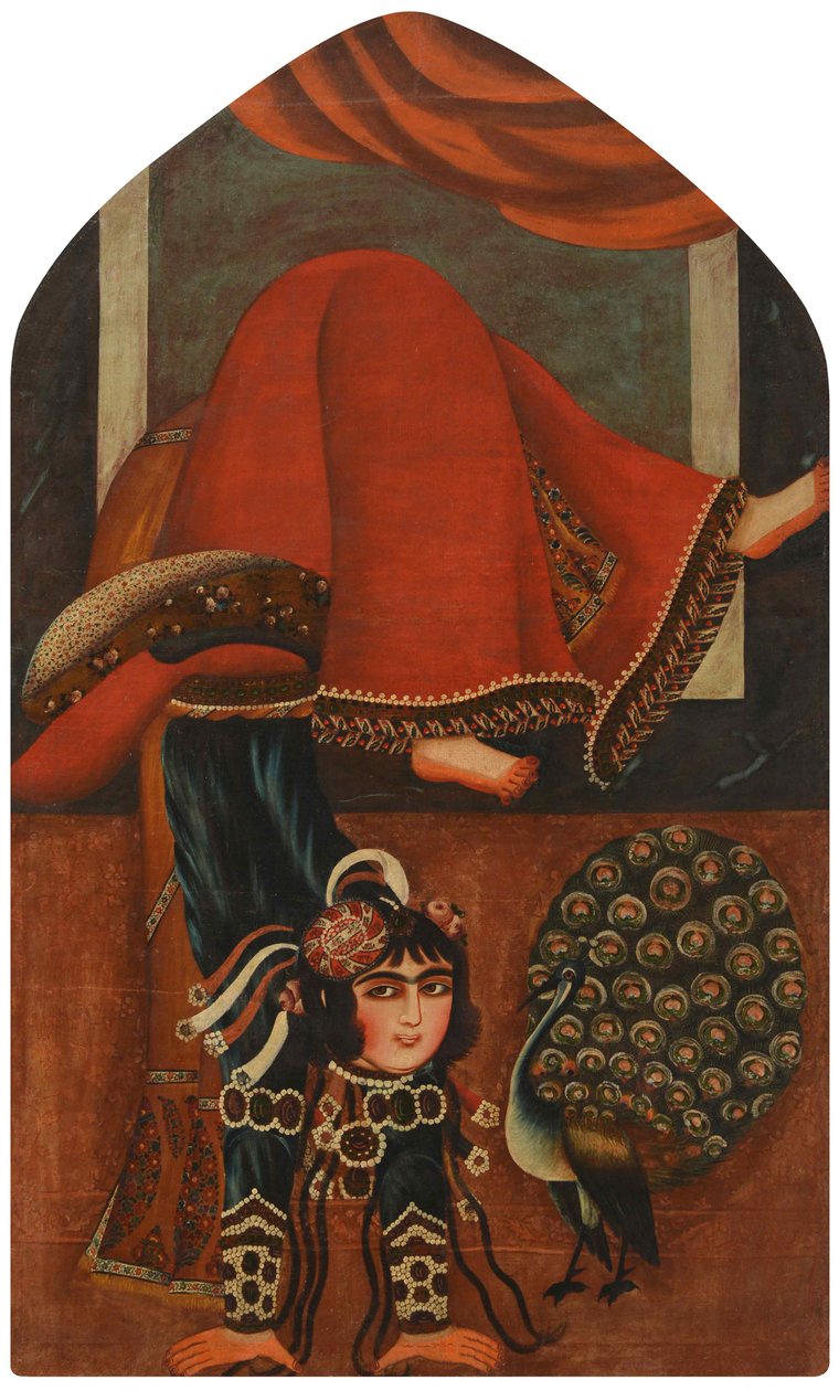 Akrobat ve tavus kuşu, yaklaşık 1825. by Unbekannt