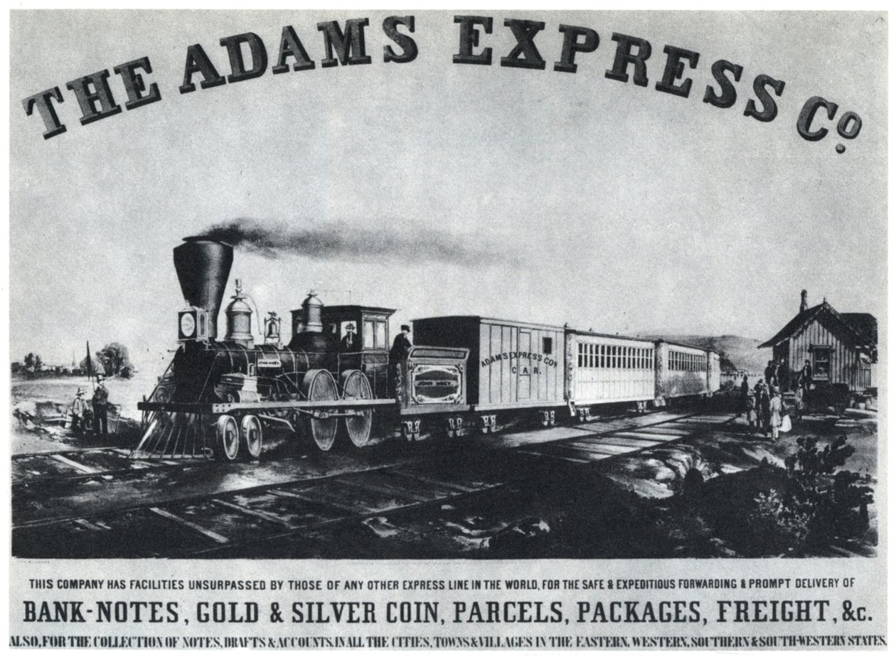 Adams Express Şirketi reklamı, c1860s 1954 by Unbekannt