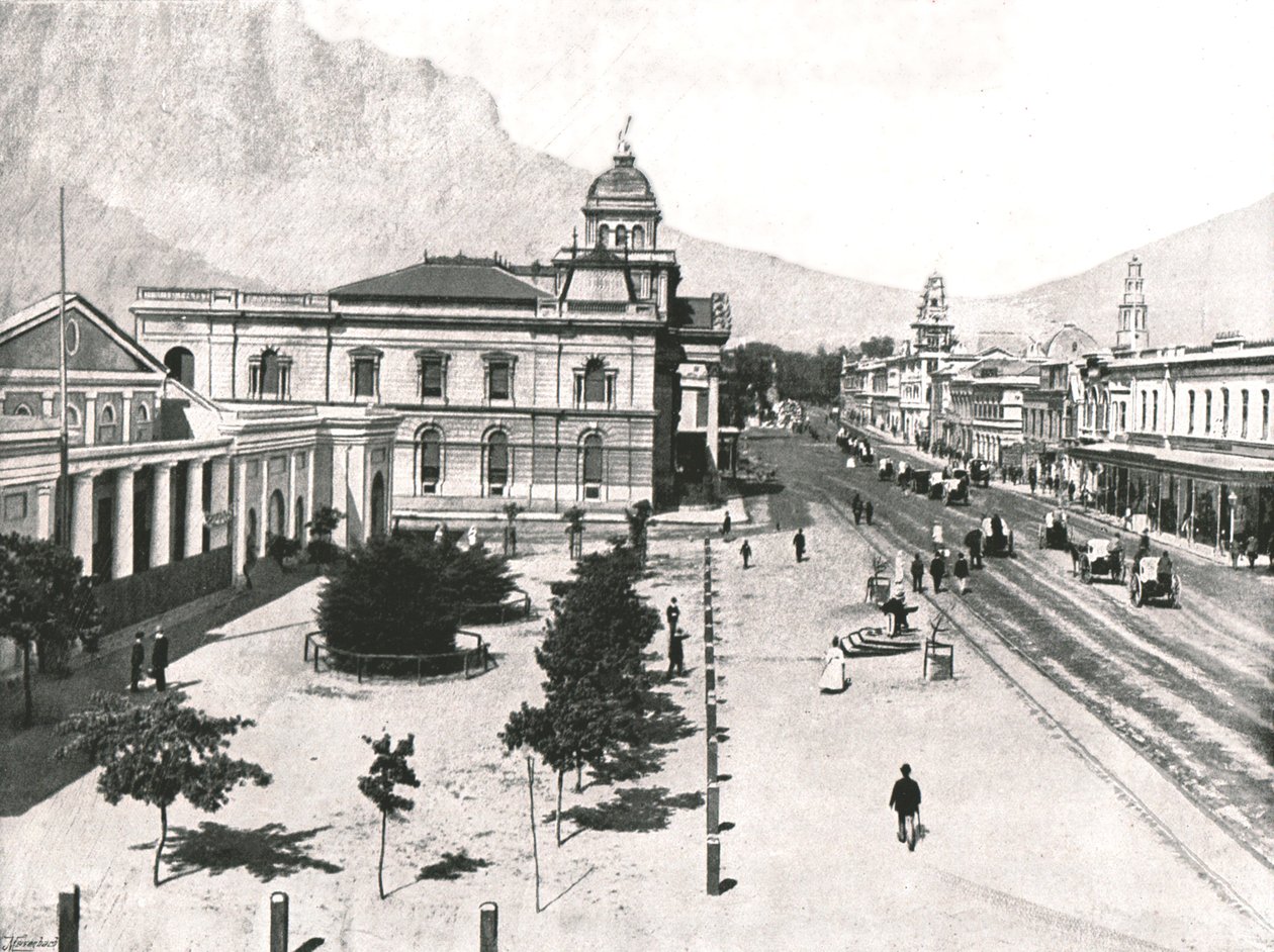 Adderley Street, Commercial Exchange and Standard Bank, Cape Town, Güney Afrika, 1895. by Unbekannt