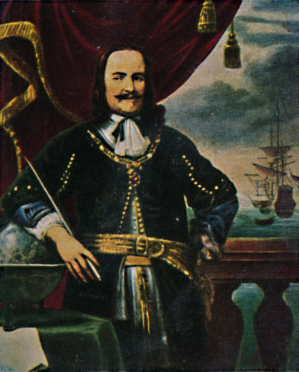 Amiral de Ruyter 1607-1676. - F. Bol tarafından yapılan resim, 1934. by Unbekannt