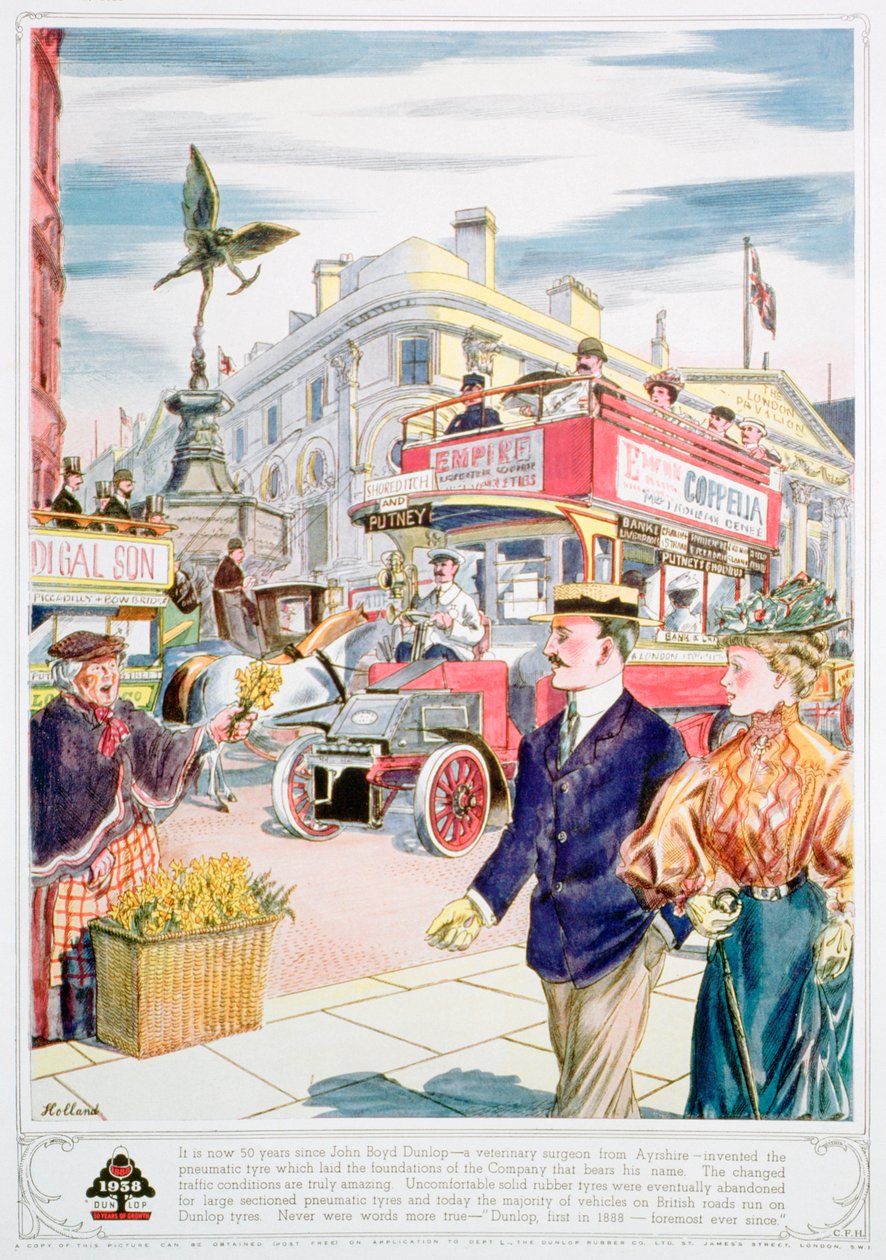 Dunlop lastikleri için reklam, 1938 by Unbekannt