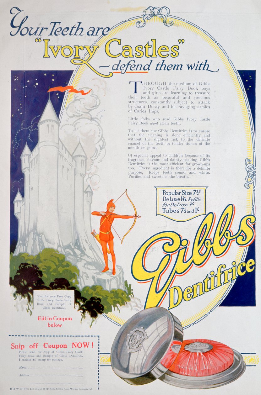 Gibbs Solid Diş Macunu için Reklam, 1922 by Unbekannt