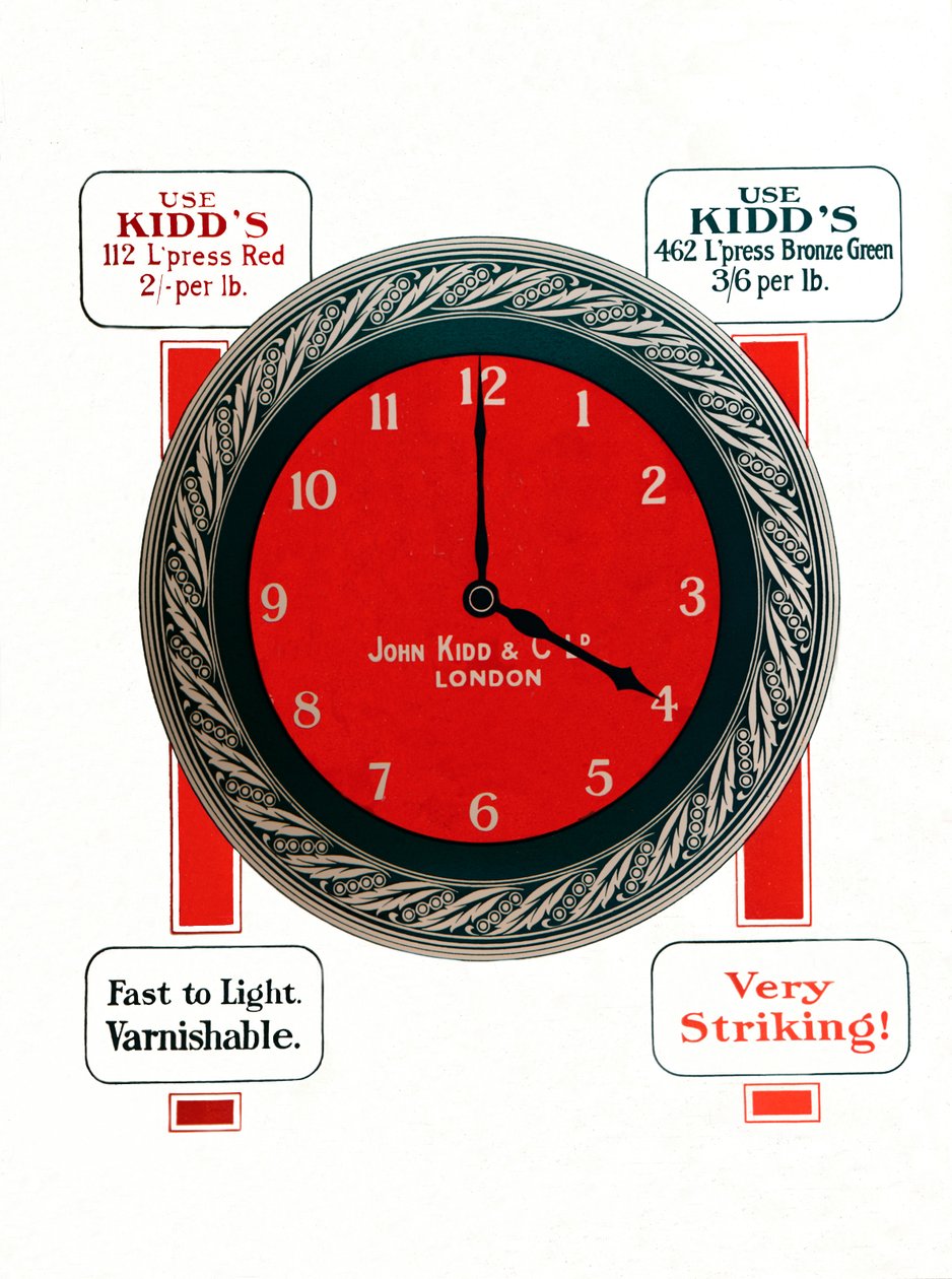 John Kidds & Co. Ltd. Mürekkepleri için Reklam, 1917 by Unbekannt