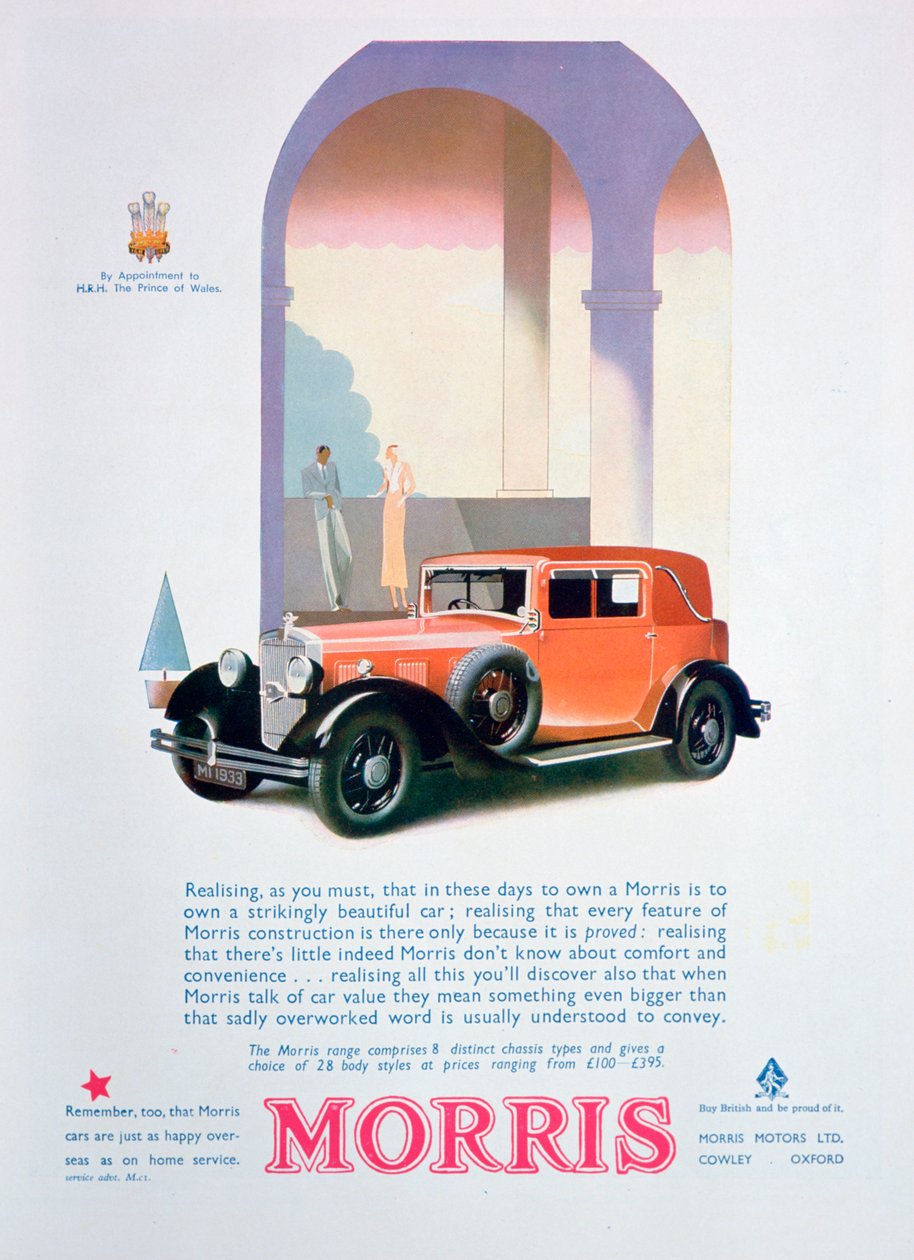 Morris motorlu arabalar için reklam, 1932 by Unbekannt