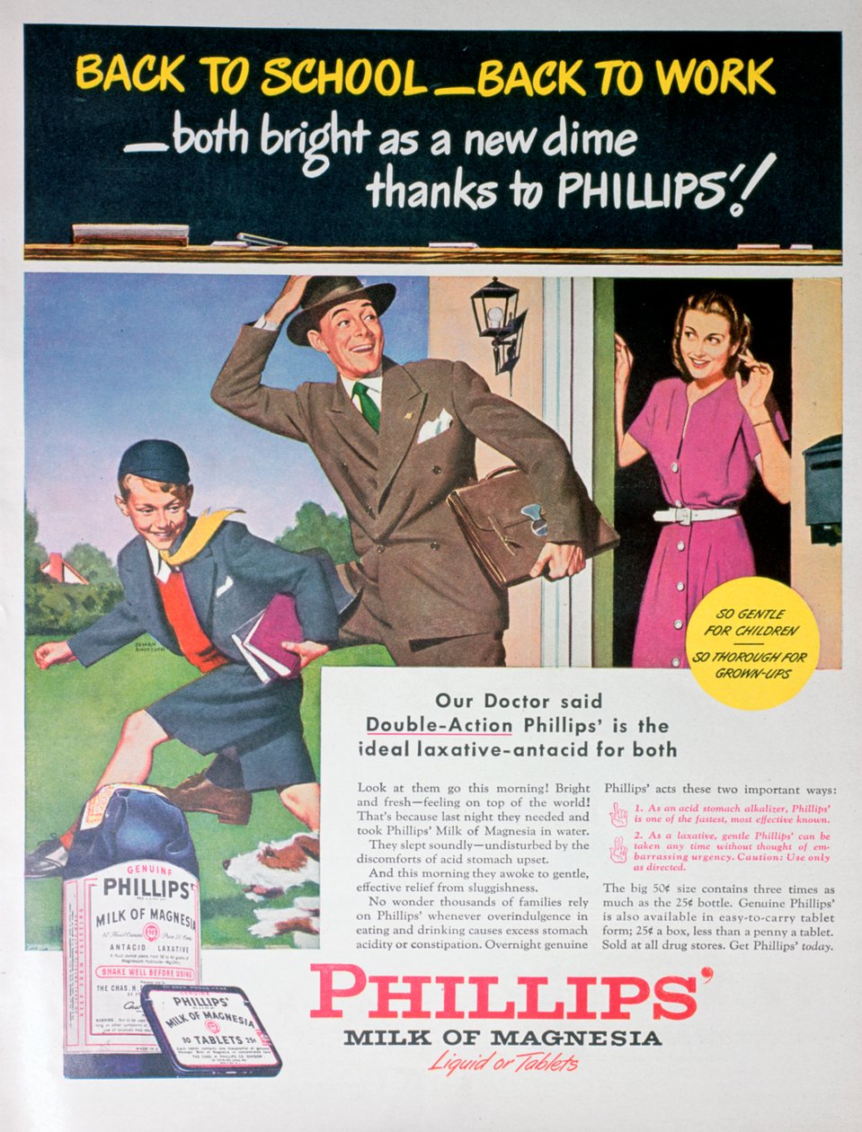 Phillips magnezya sütü için reklam, 1946 by Unbekannt