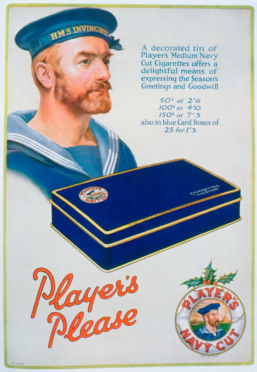Oyuncular için Reklam Navy Cut sigara, 1928 by Unbekannt