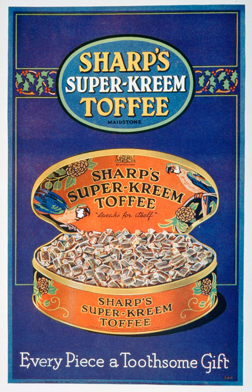 Sharps Super-Kreem Toffee reklamı, 1928 by Unbekannt