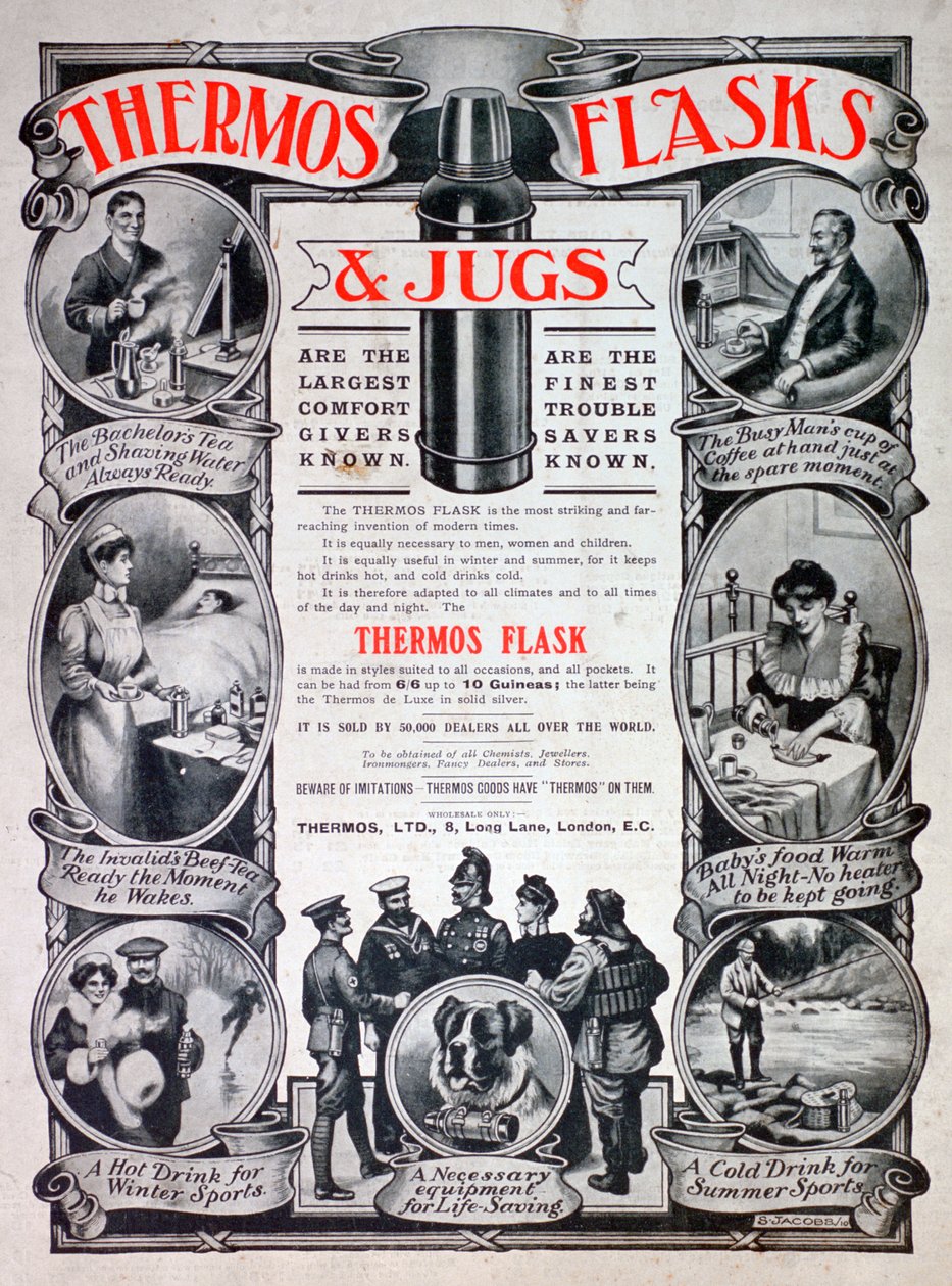 Termos ve testiler için reklam, 1910 by Unbekannt