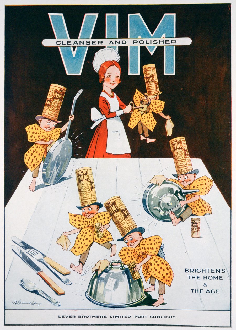 Vim temizleyici ve parlatıcı reklamı, 1919 by Unbekannt