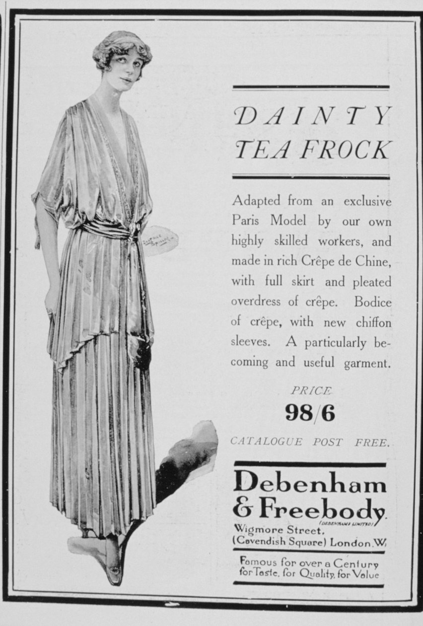 Debenham ve Freebody, 1916 tarafından çay frocks için reklam by Unbekannt