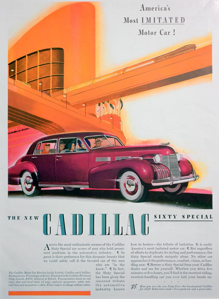 Cadillac Sixty Special otomobilinin reklamı, 1940 by Unbekannt