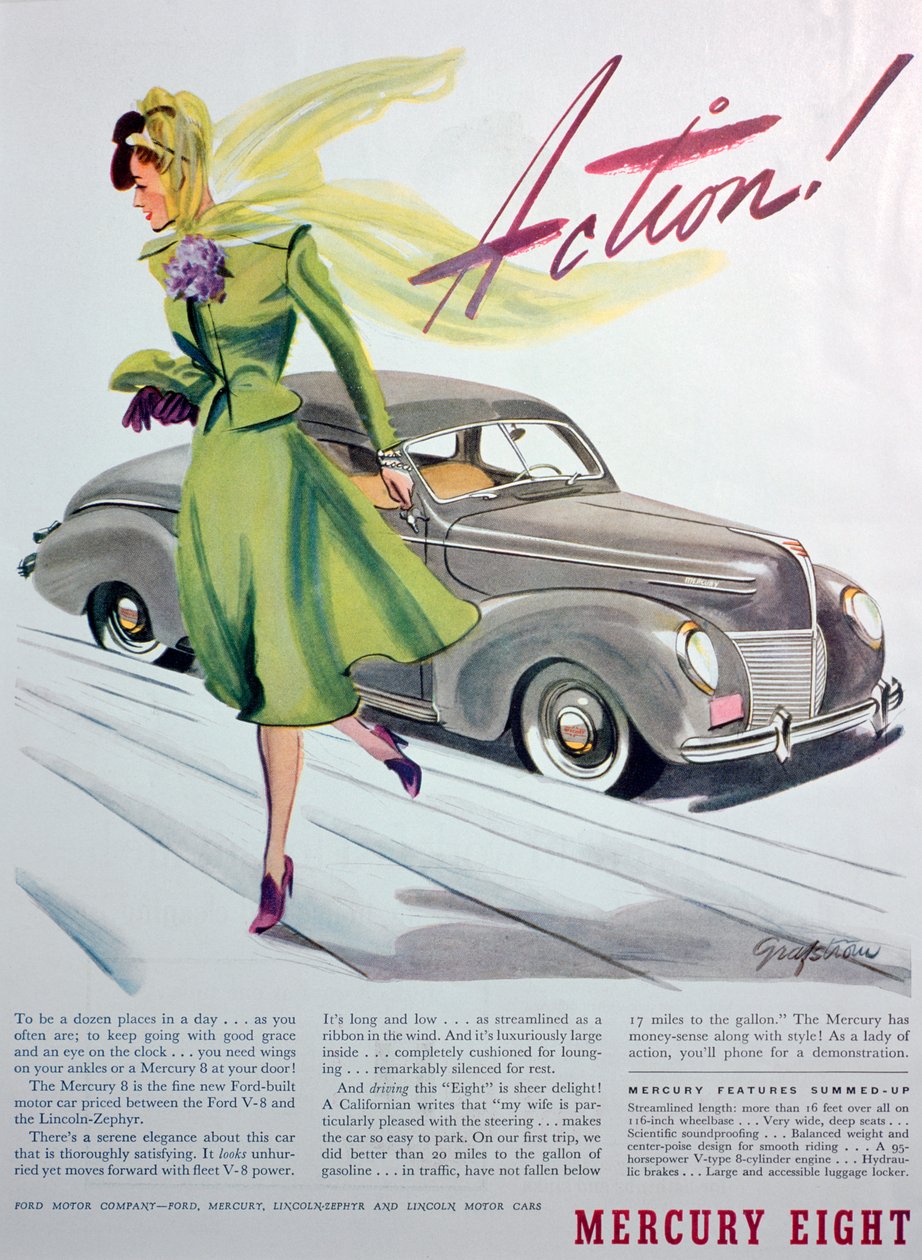 Mercury Sekiz motorlu araba reklamı, 1939 by Unbekannt