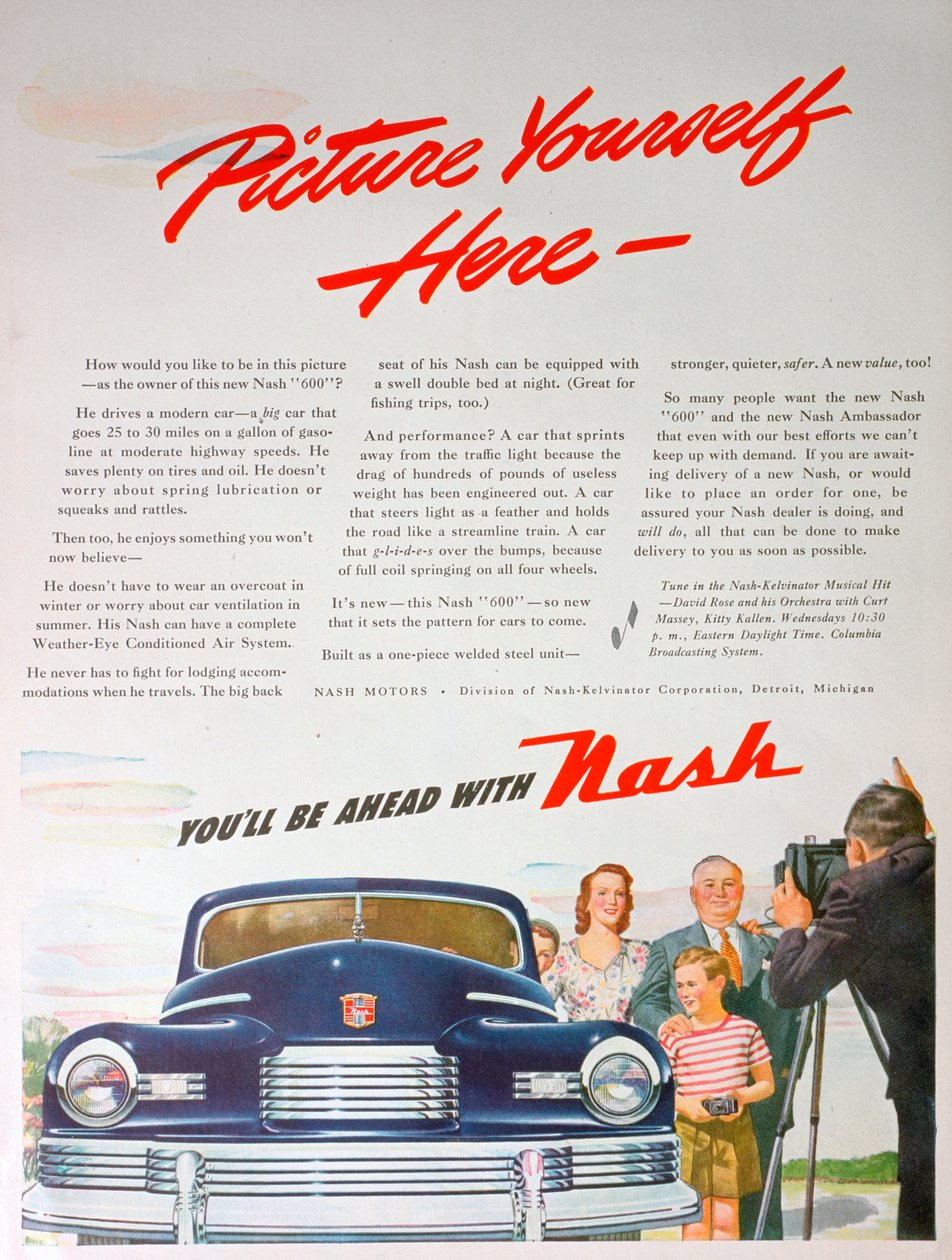 Nash 600 arabasının reklamı, 1946 by Unbekannt