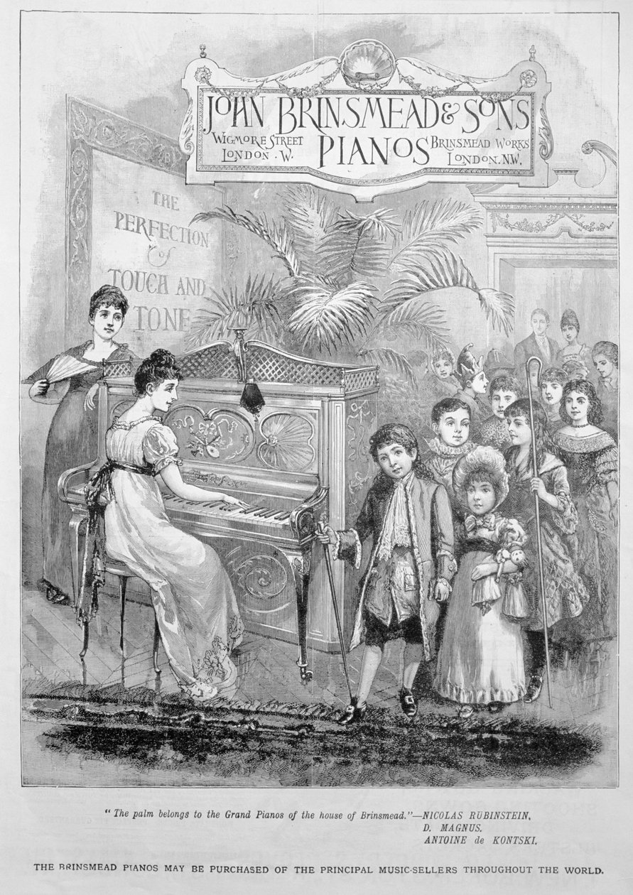 Brinsmead piyanoları için reklam, 1899 by Unbekannt