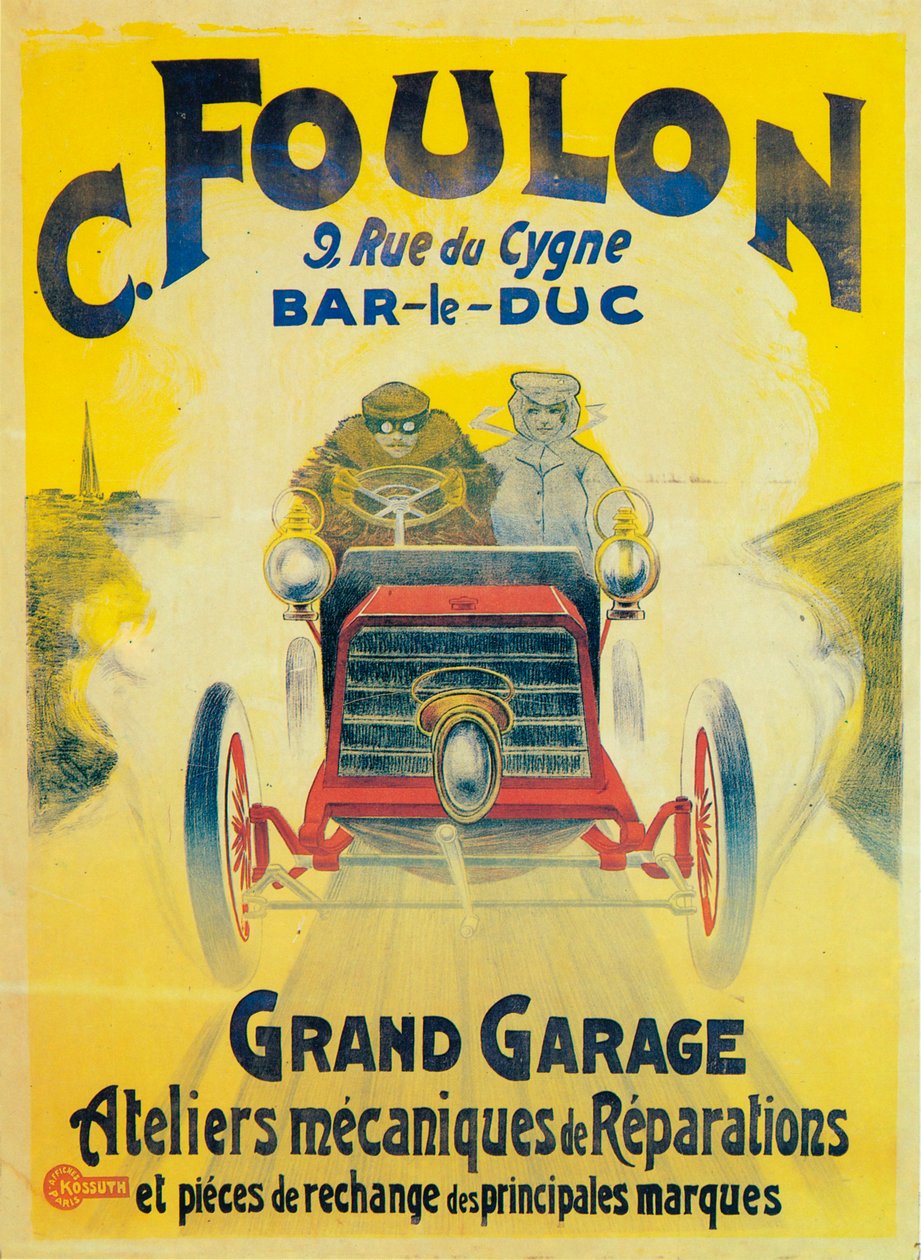 C Foulons Garage, Bar-le-Duc, Fransa, c1900 için Reklam by Unbekannt