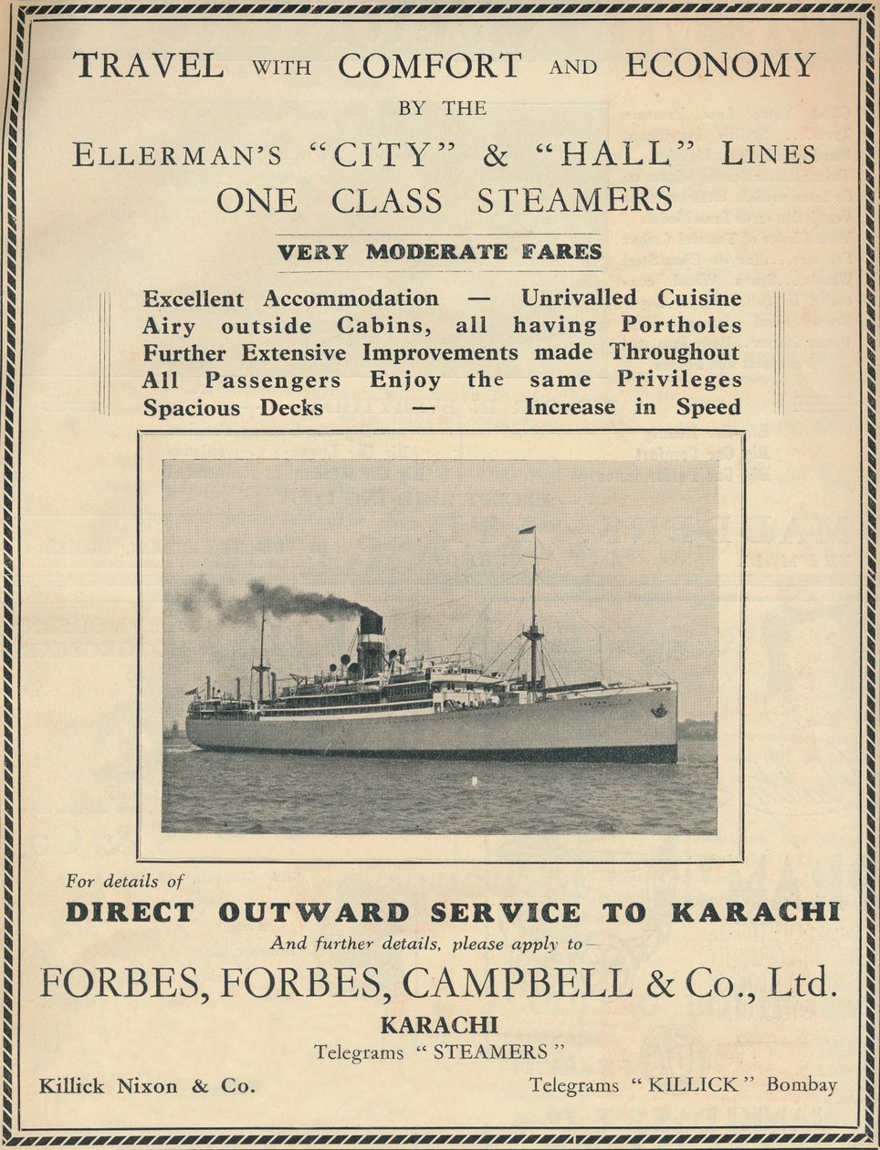 Ellermans vapurları için reklam, 1936. by Unbekannt