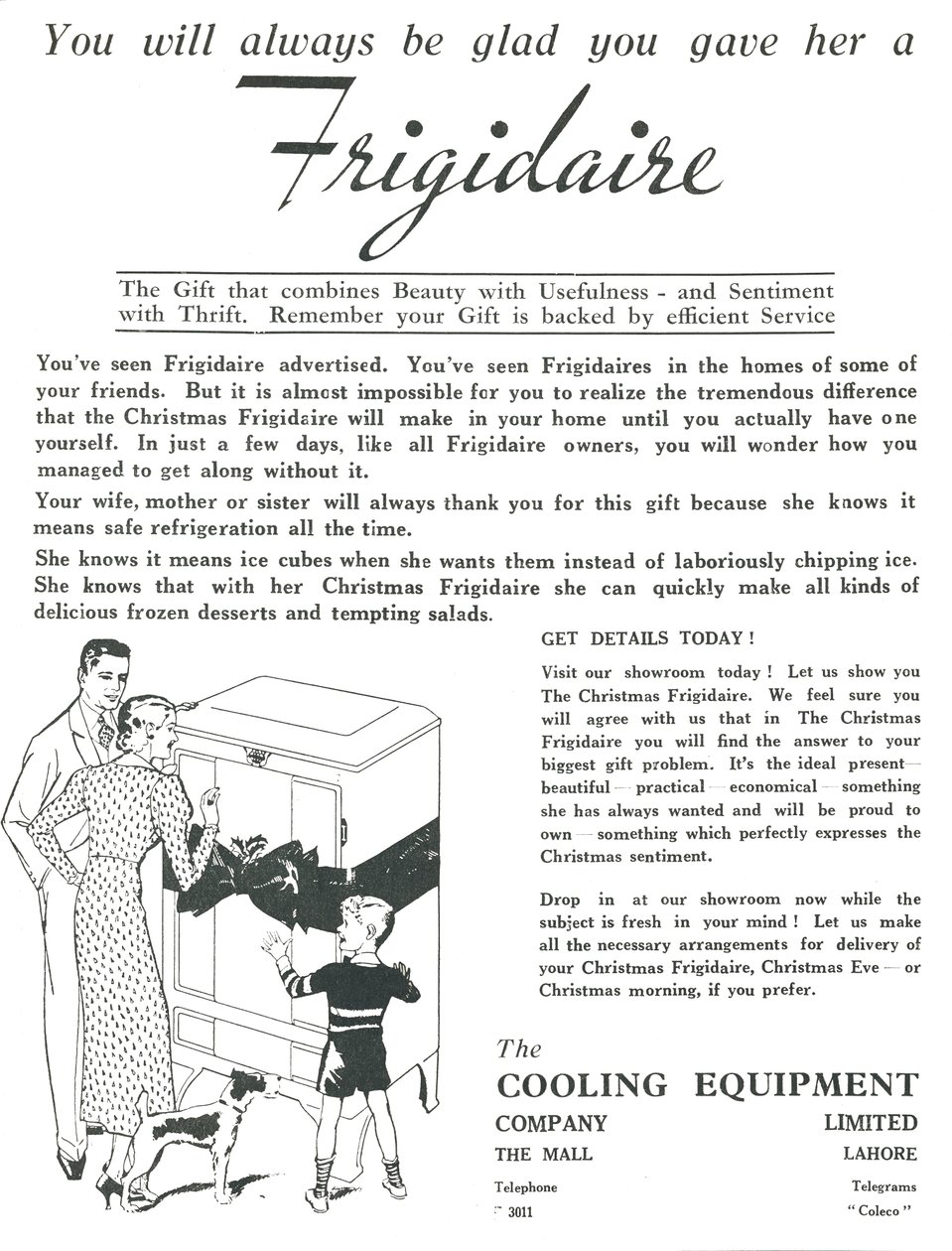 Frigidaire buzdolapları için reklam, 1936. by Unbekannt