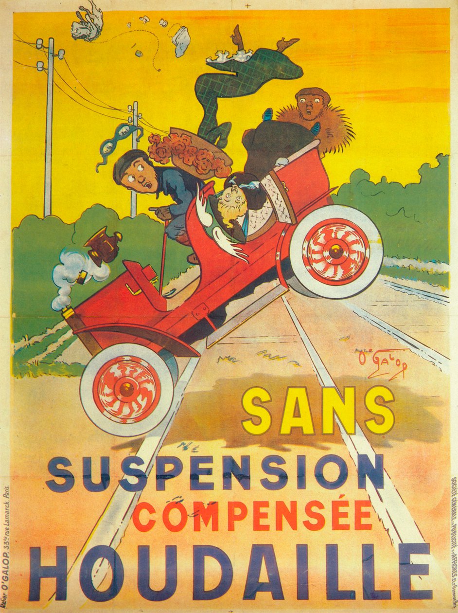 Houdaille araba süspansiyonu, c1900 için reklam by Unbekannt