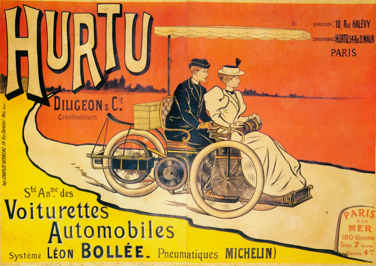 Hurtu arabaları için reklam, c1896 by Unbekannt