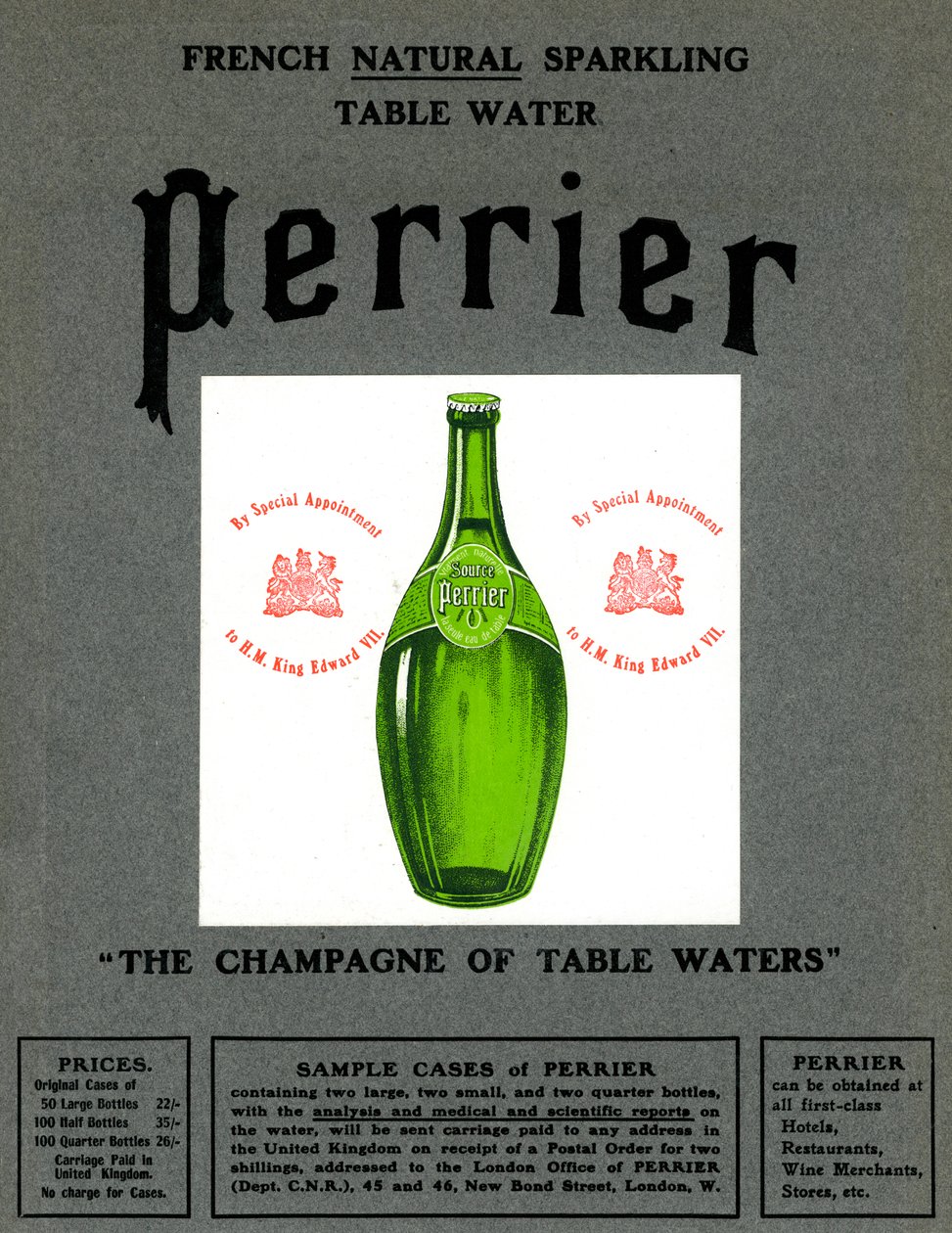 Perrier suyu için reklam, 1905 by Unbekannt