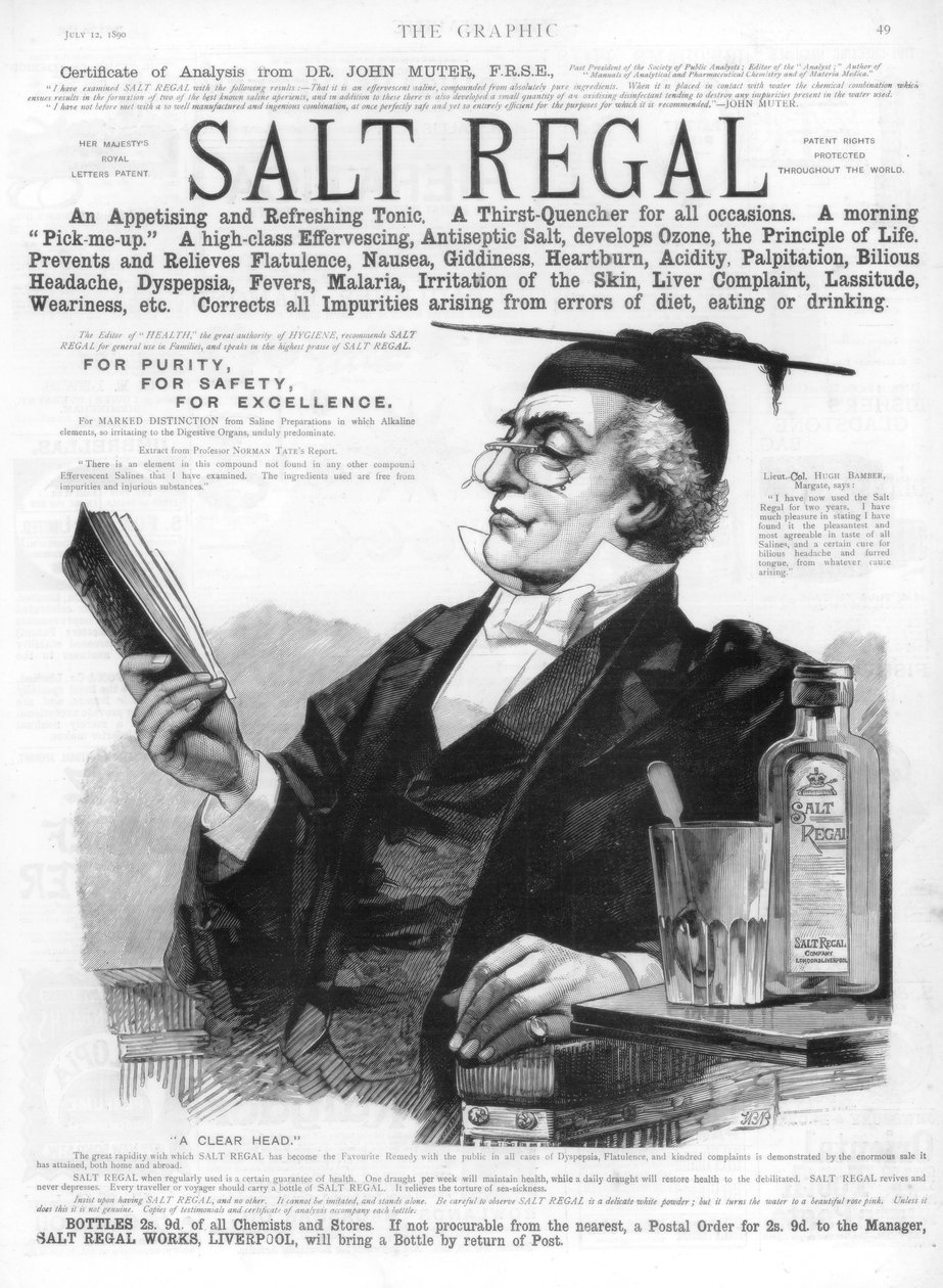 Salt Regal tonik reklamı, 1890 by Unbekannt