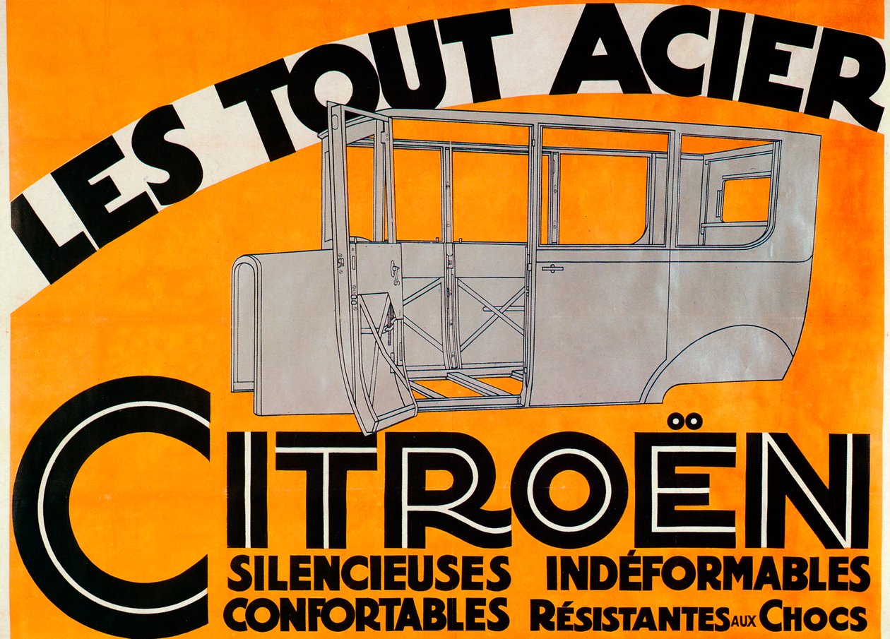 Tamamen çelik Citroen otomobilleri için reklam, c1924 by Unbekannt