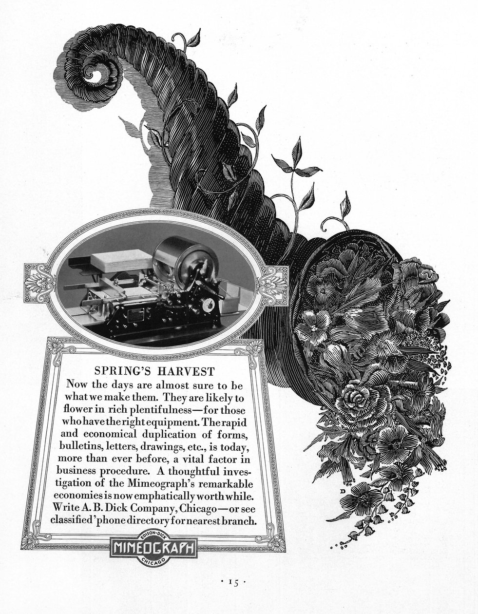 Edison Mimeograph reklamı, 1900