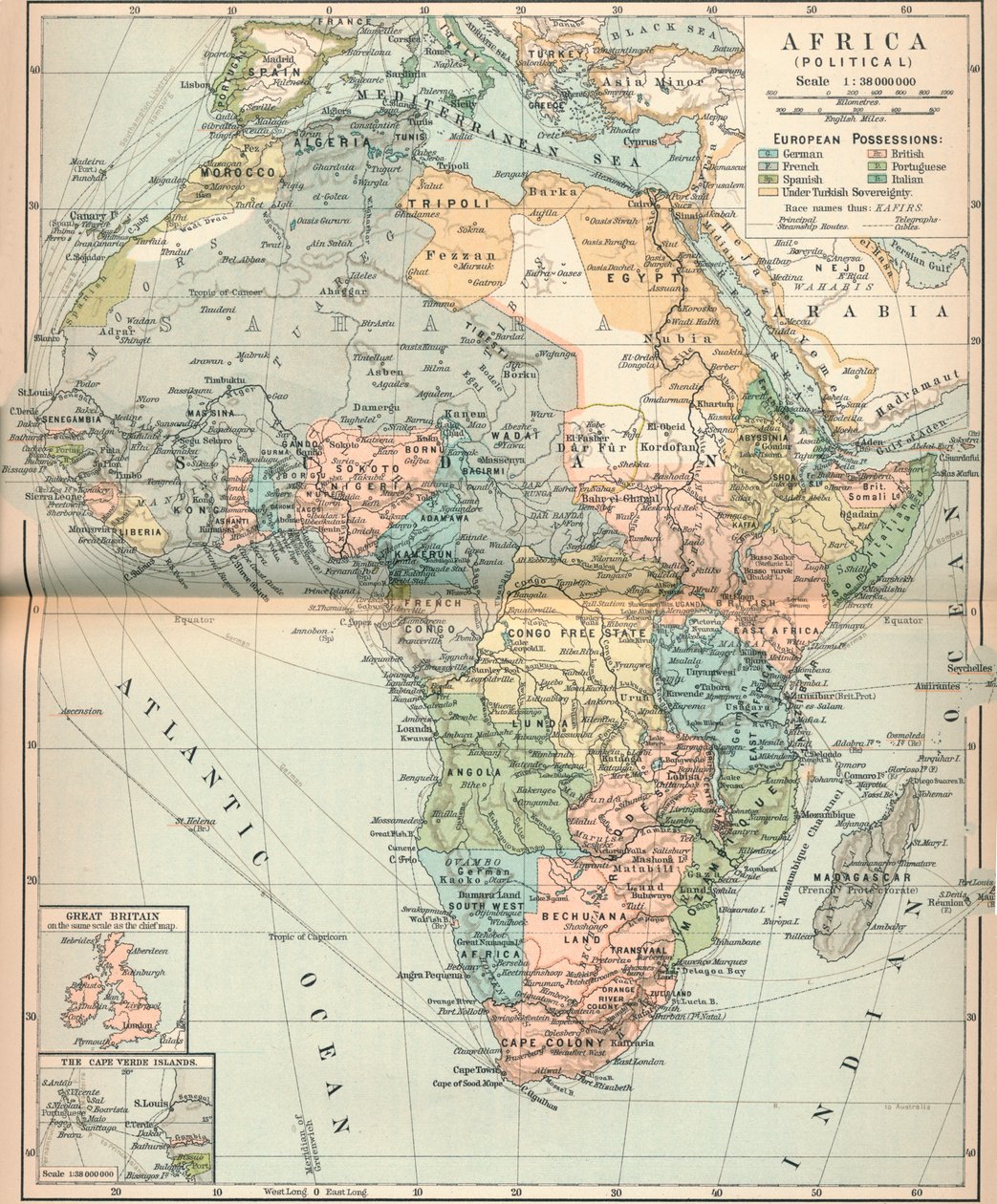 Afrika Siyasi, c1902, 1903 by Unbekannt