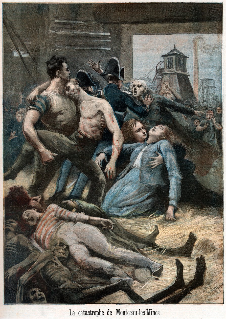 Bir maden kazasının ardından, Montceau-les-Mines, Fransa, 1895 by Unbekannt