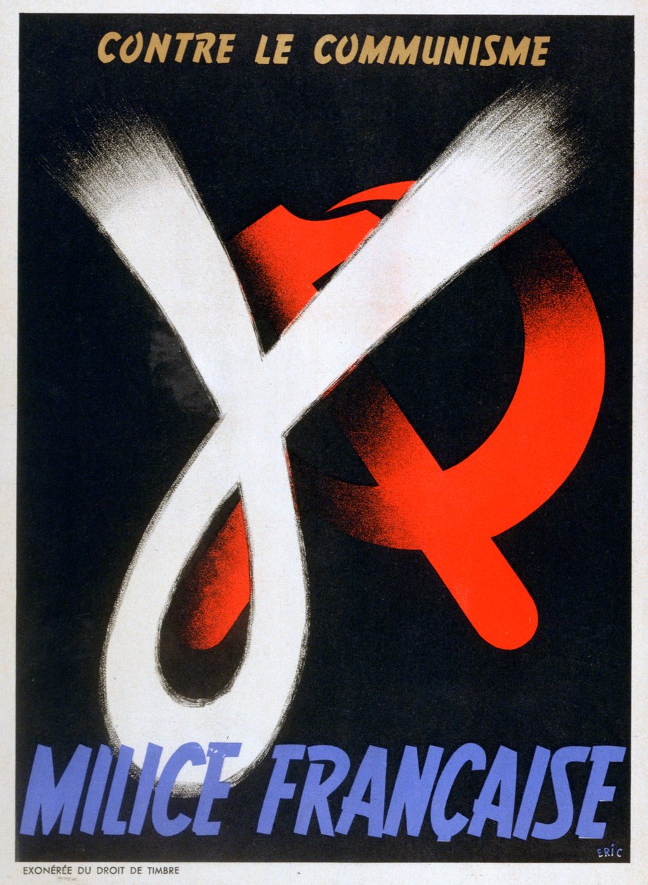 Komünizme Karşı, Fransız Milis için afiş, 1943-1944 by Unbekannt