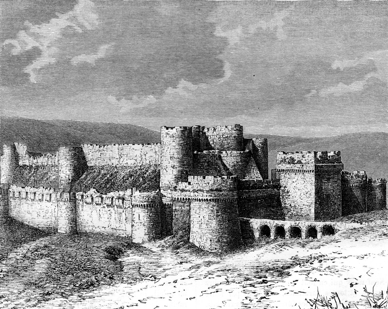 Al Karak kalesi, 19. yüzyıl by Unbekannt