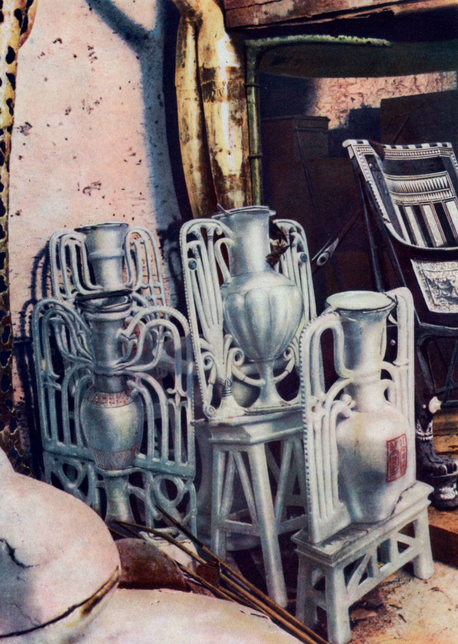 Kaymaktaşı vazolar, Tutankhamun mezarı, Mısır, 1933-1934 by Unbekannt
