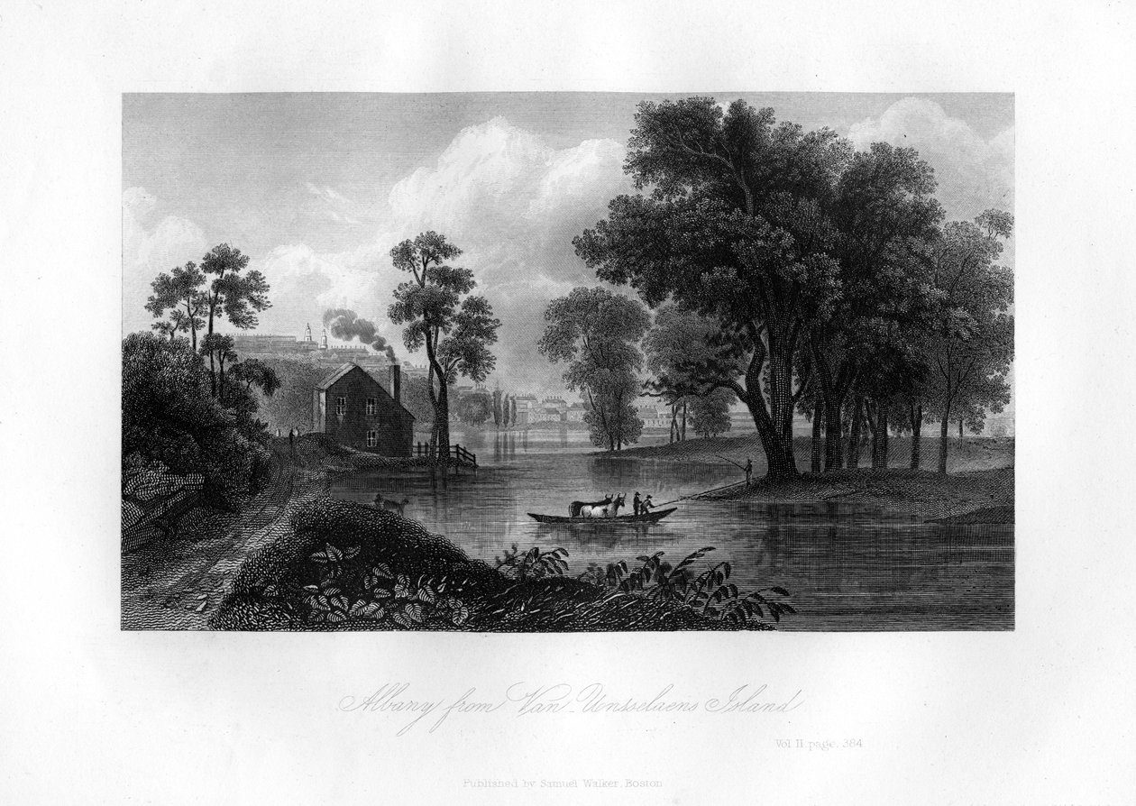 Van-Unsselaens Adası'ndan Albany, New York Eyaleti, 1855 by Unbekannt