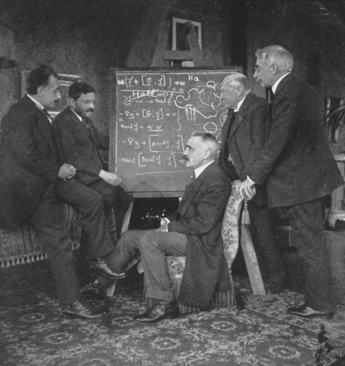 Albert Einstein ve diğer fizikçiler Paul Ehrenfests
