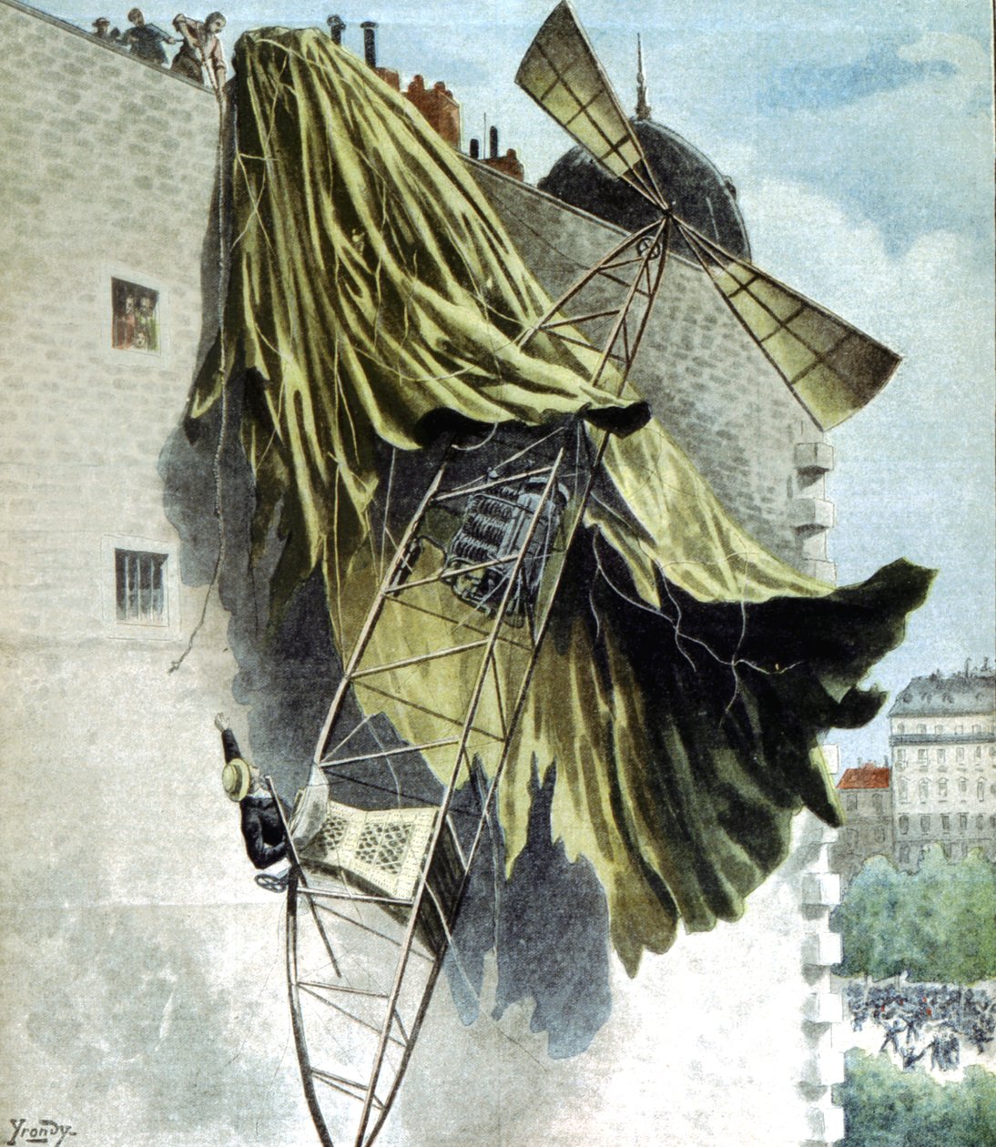 Alberto Santos-Dumont 1873-1932 Brezilyalı havacı, Deutsch Prize başarısız girişimi by Unbekannt