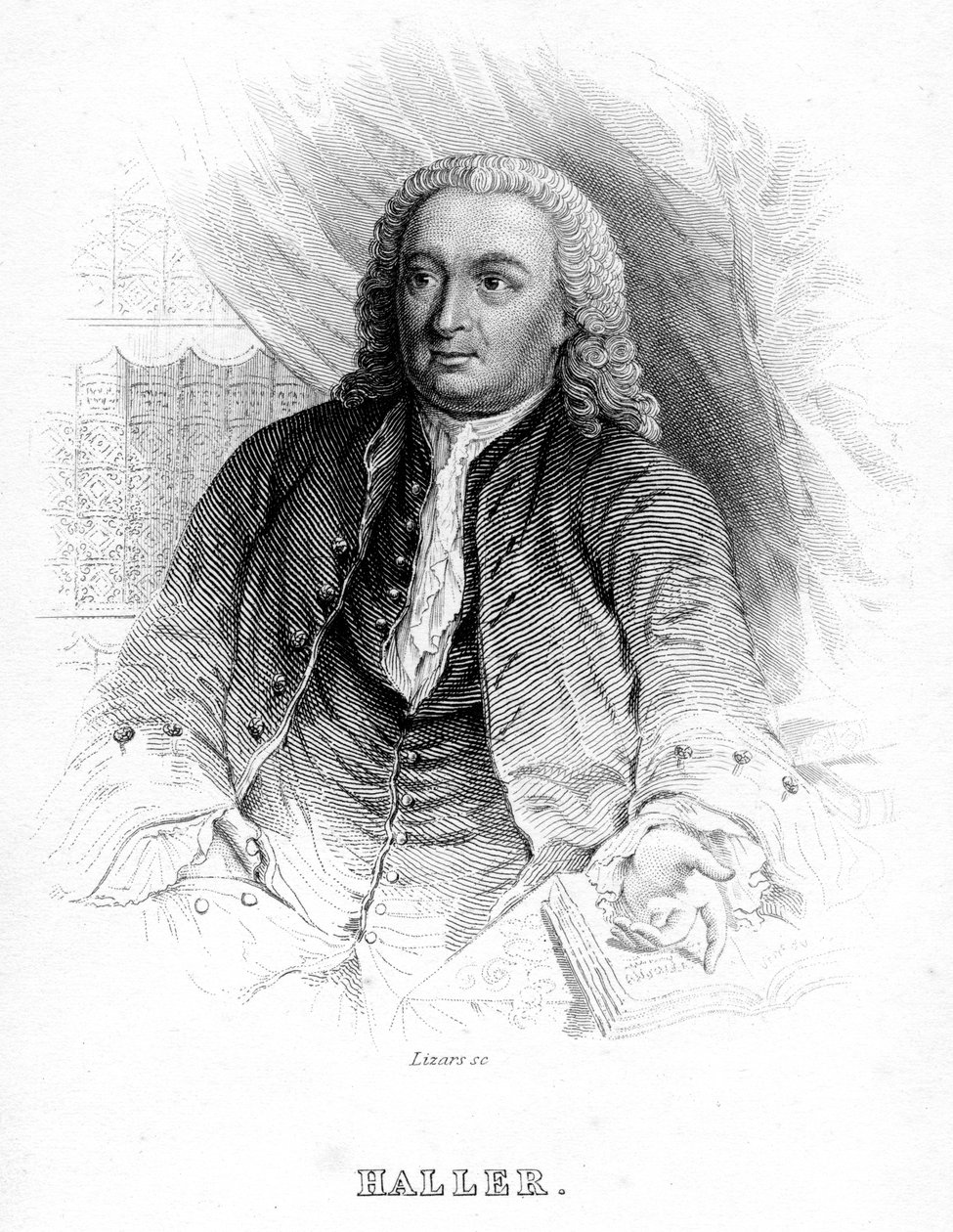Albrecht von Haller, 18. yüzyıl İsviçreli doktor ve bilim adamı, c1840 by Unbekannt
