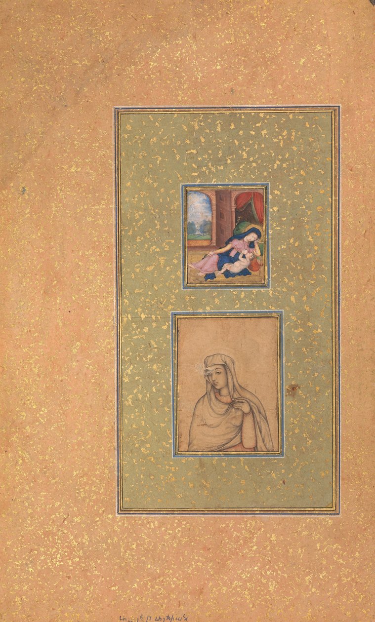 İki Hristiyan Konulu Albüm Sayfası, 16. yüzyılın sonları. by Unbekannt