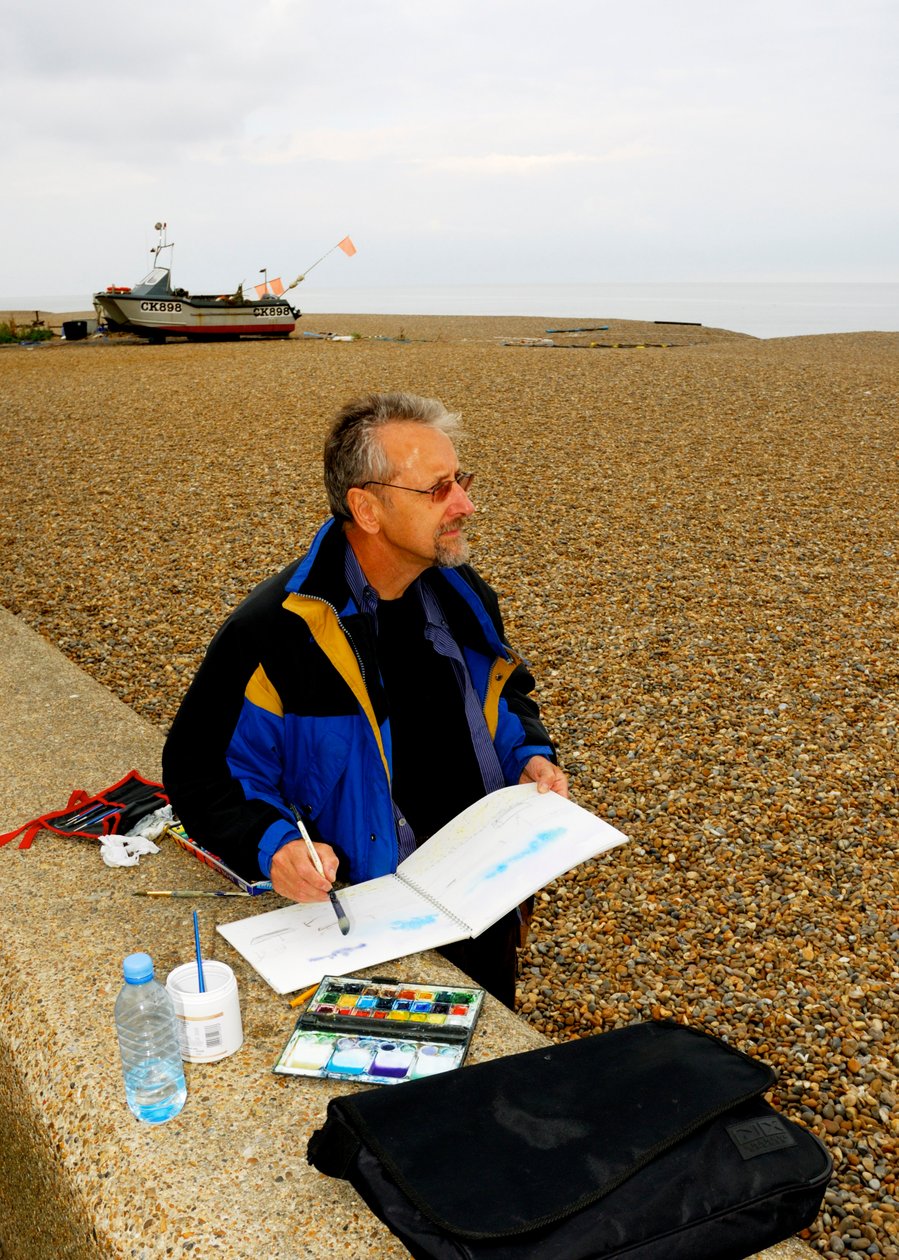 Aldeburgh plajı - suluboya by Unbekannt