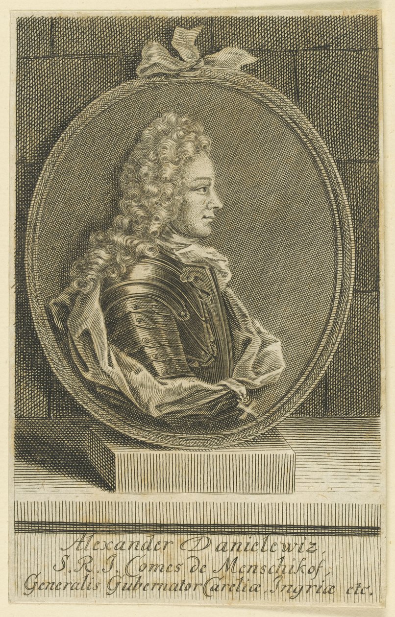 Alexander Danilovich Menshikov, Generalissimo, Kutsal Roma İmparatorluğu Prensi, 1705. by Unbekannt