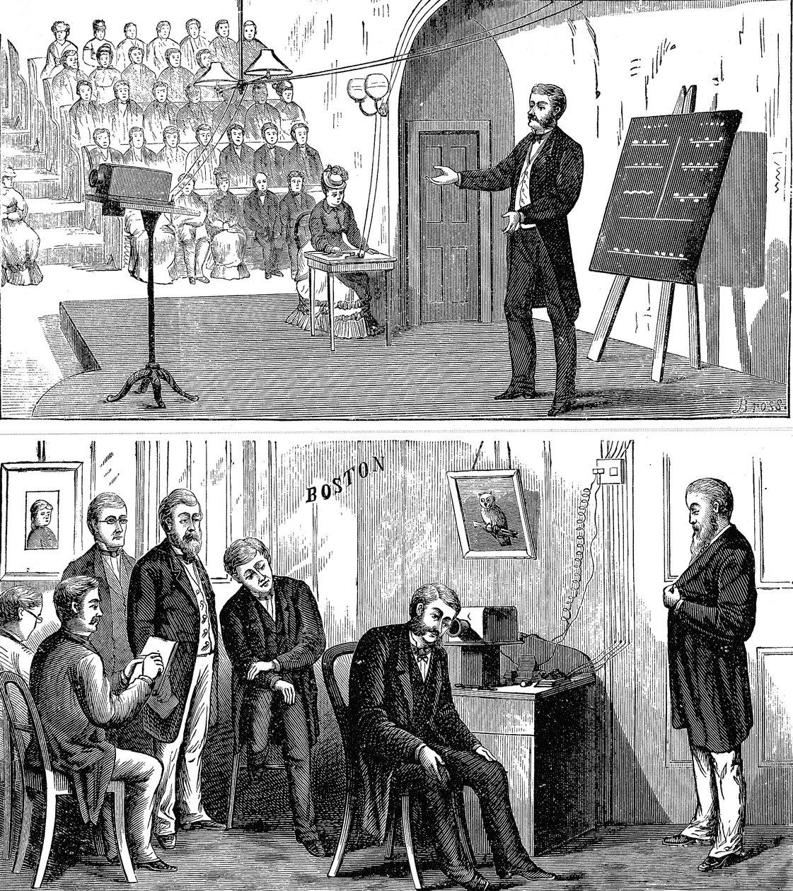 Alexander Graham Bell 1847-1922, İskoç asıllı Amerikalı mucit, 1877 1890 by Unbekannt