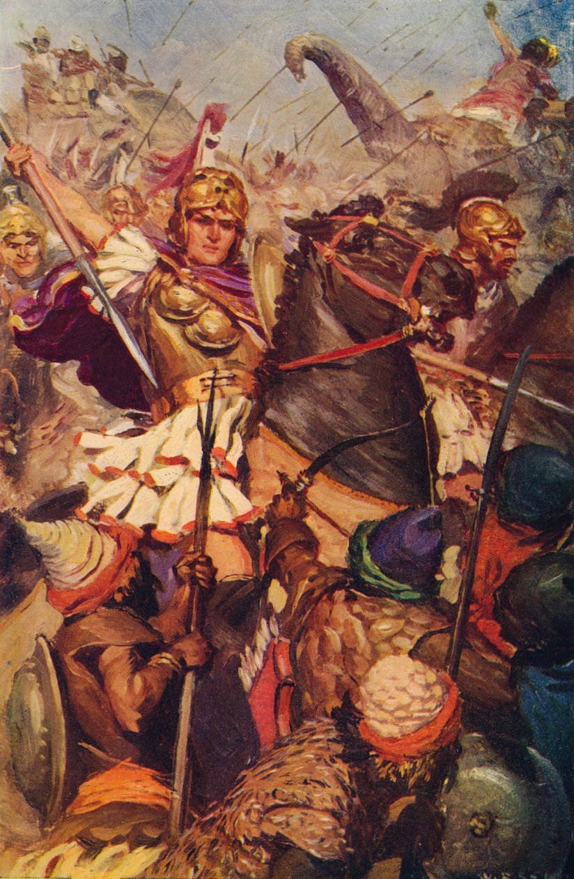Porus ile Savaşta İskender, MÖ 326 c1912 by Unbekannt