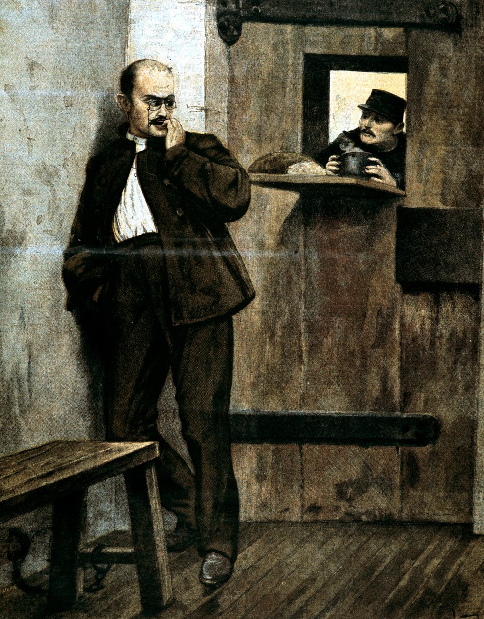 Alfred Dreyfus hapiste, 1895 by Unbekannt